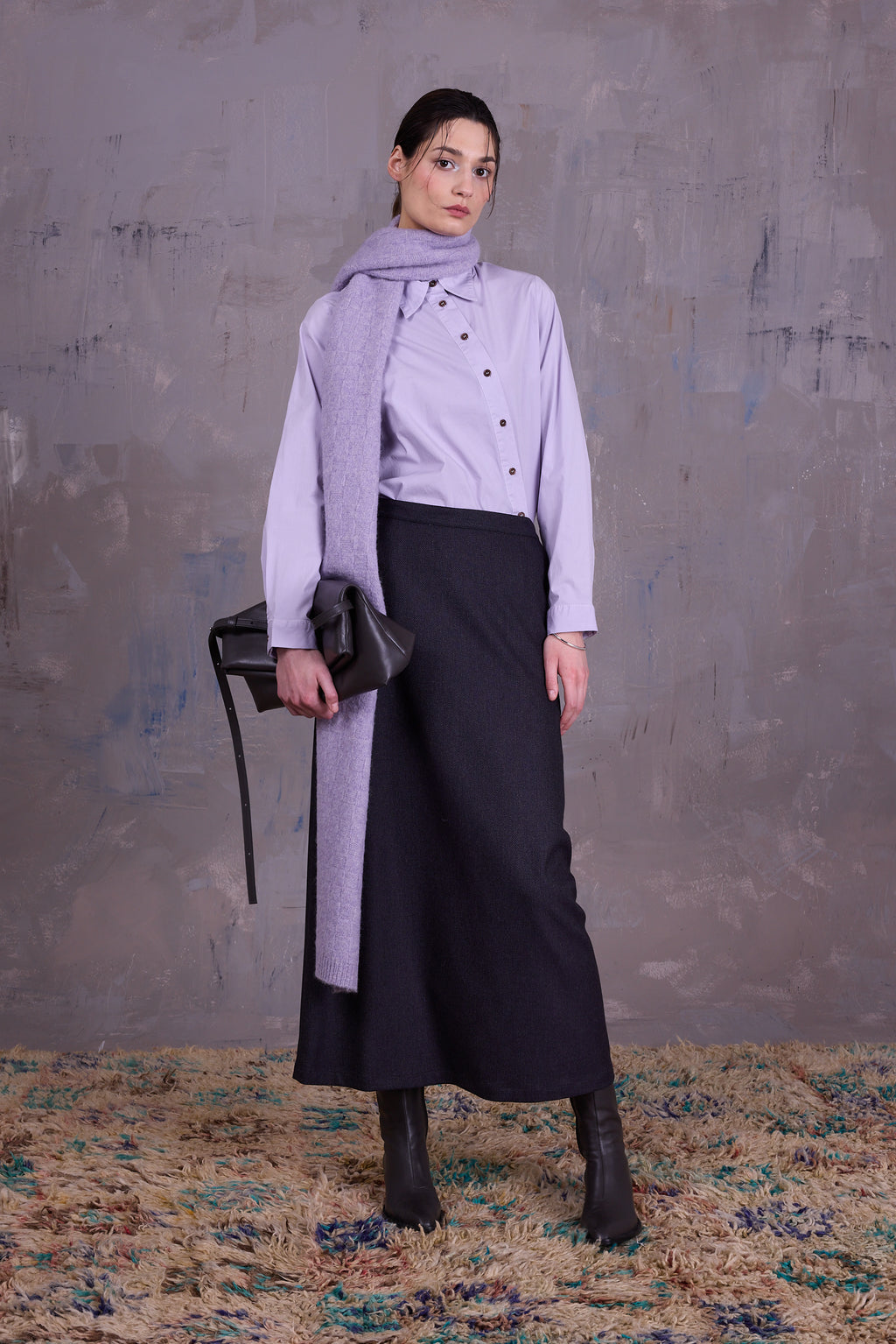 Emmanuel skirt in dark blue blend