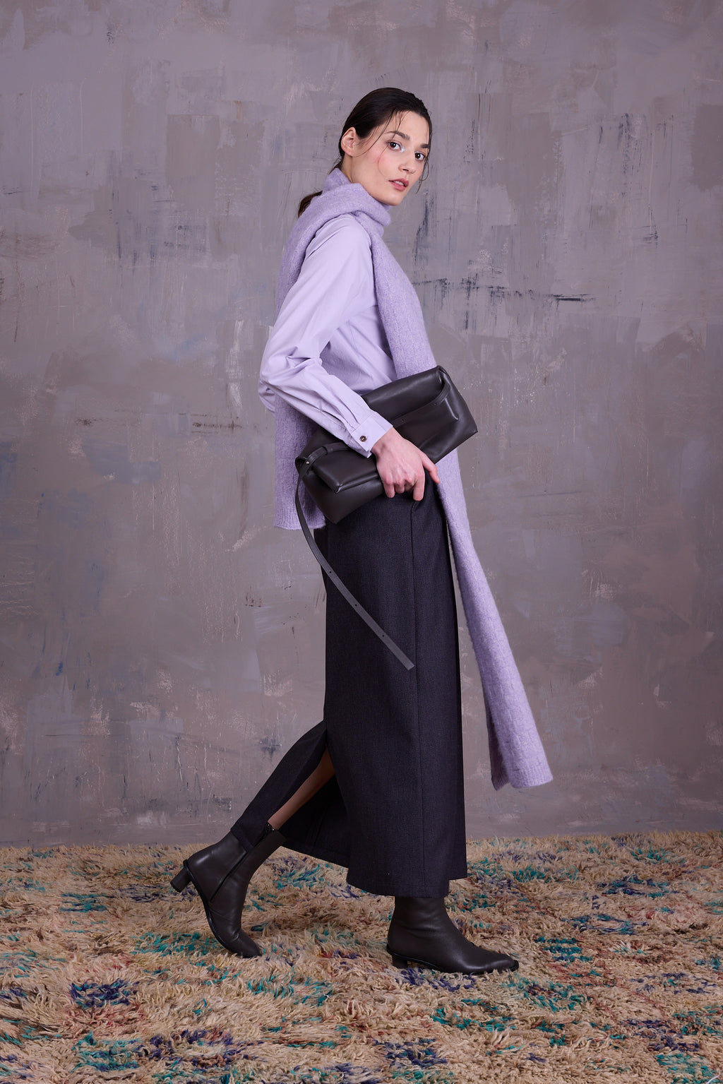 Emmanuel skirt in dark blue blend