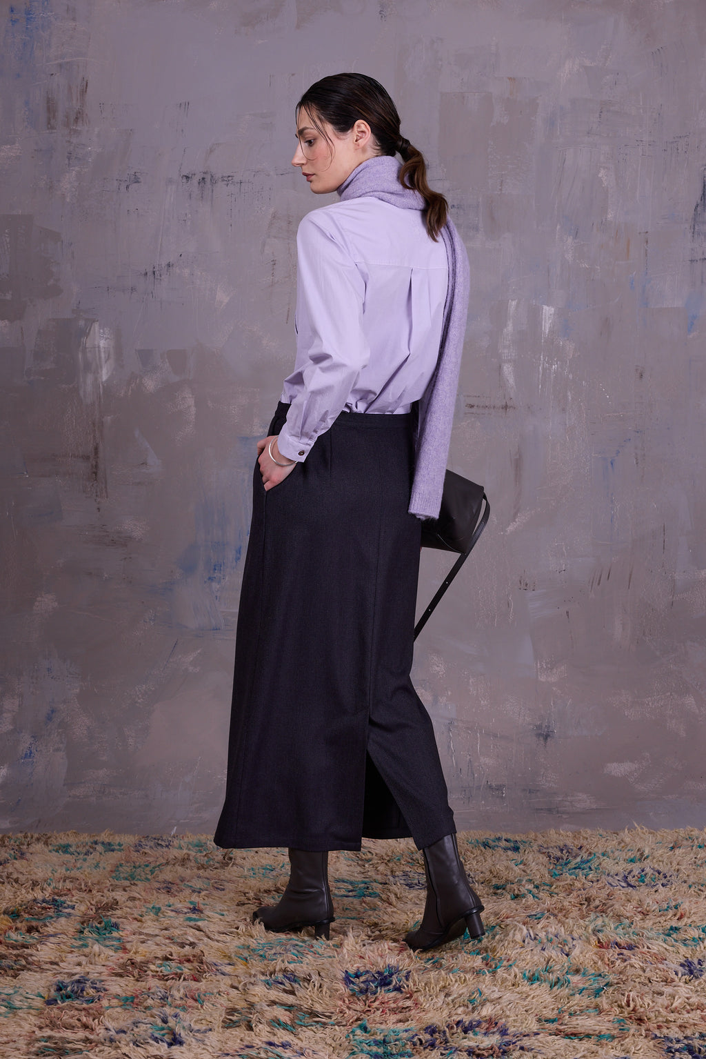 Emmanuel skirt in dark blue blend