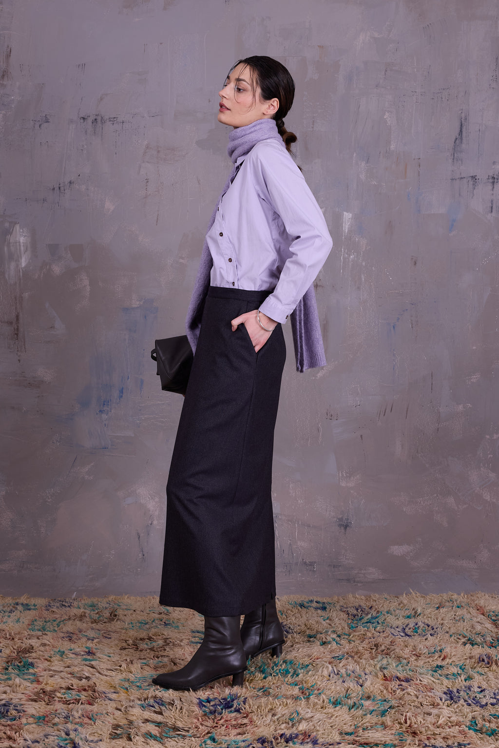 Emmanuel skirt in dark blue blend