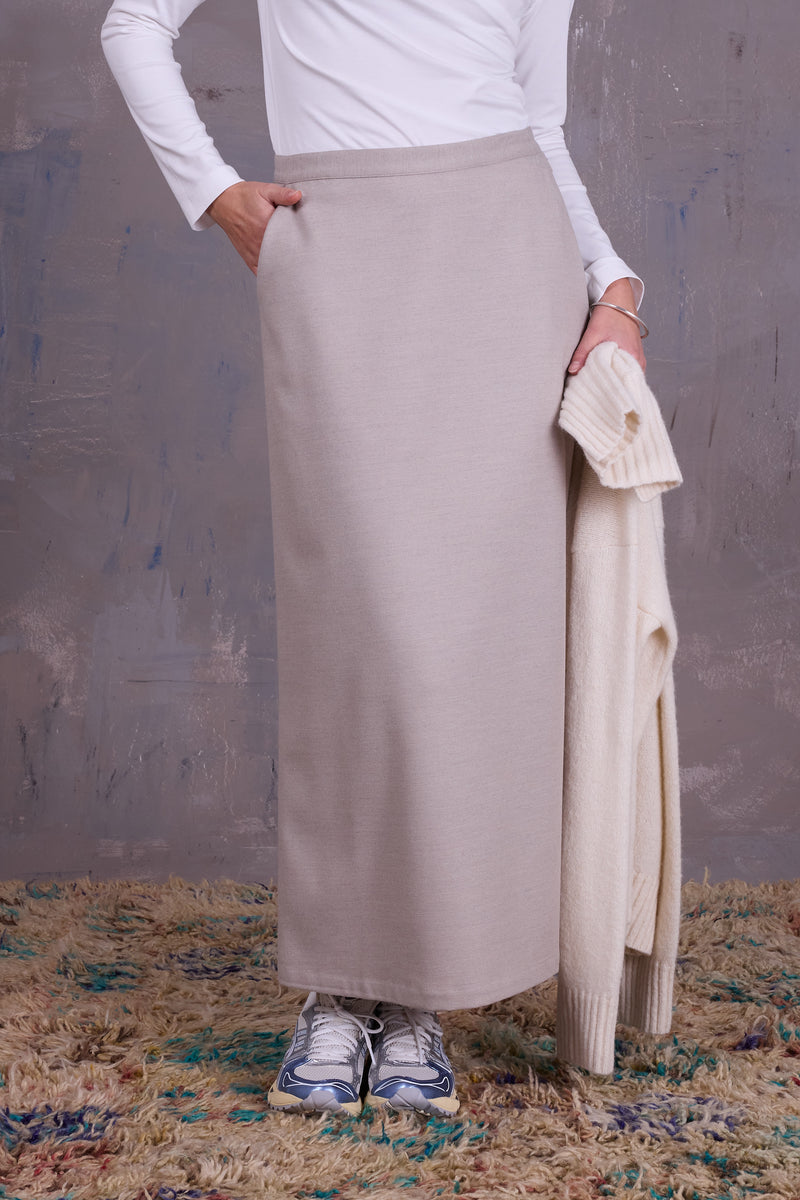 Emmanuel skirt in light grey blend