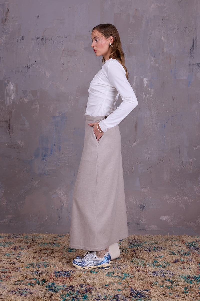 Emmanuel skirt in light grey blend