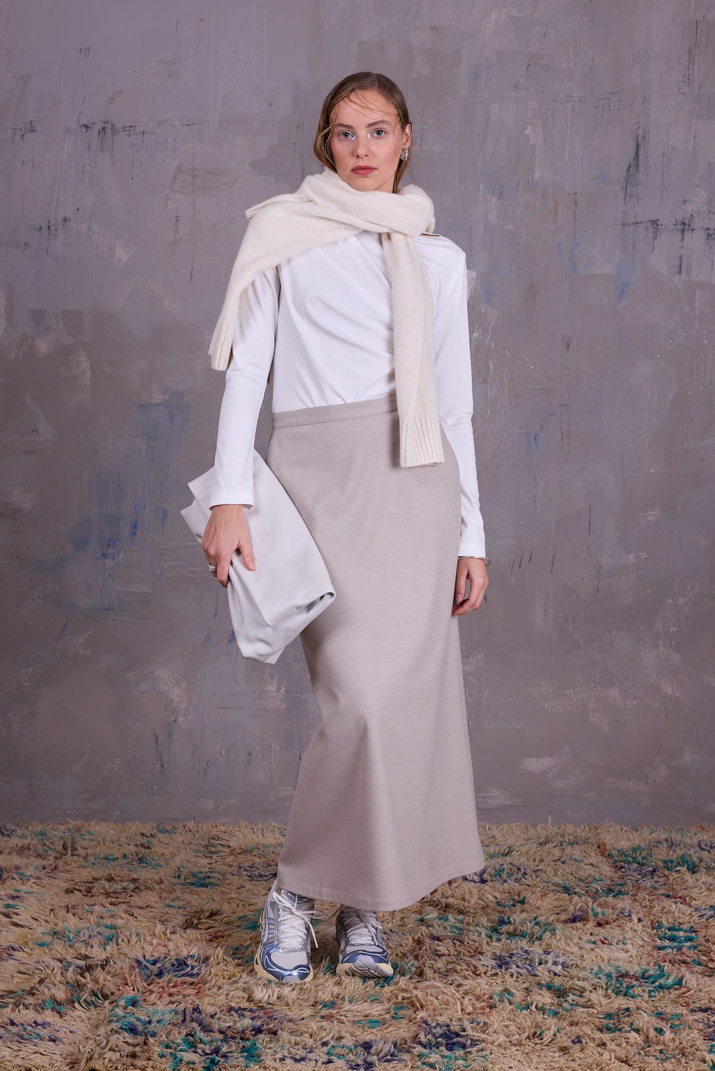 Emmanuel skirt in light grey blend