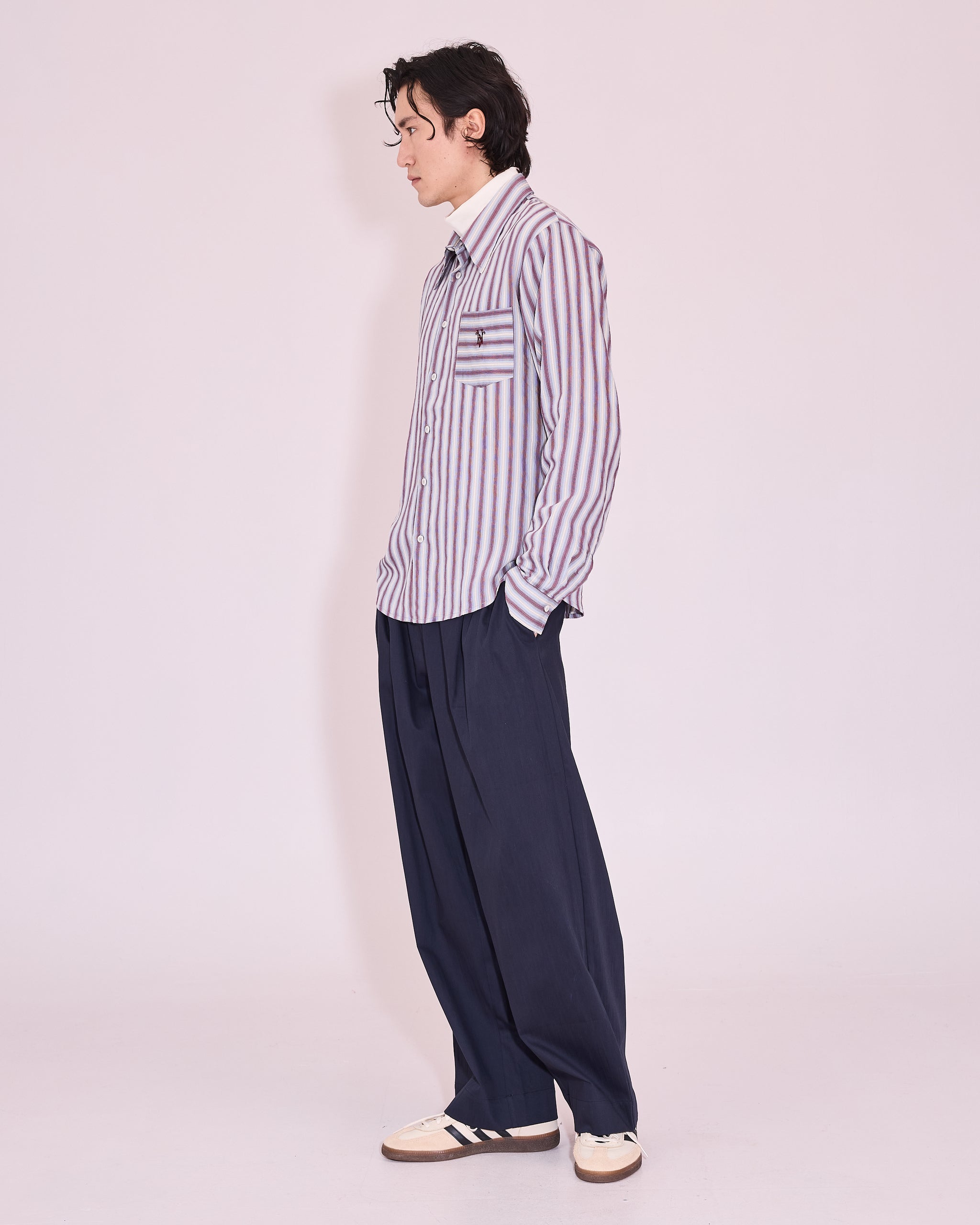Godfried hemd in burgundy / white / blue