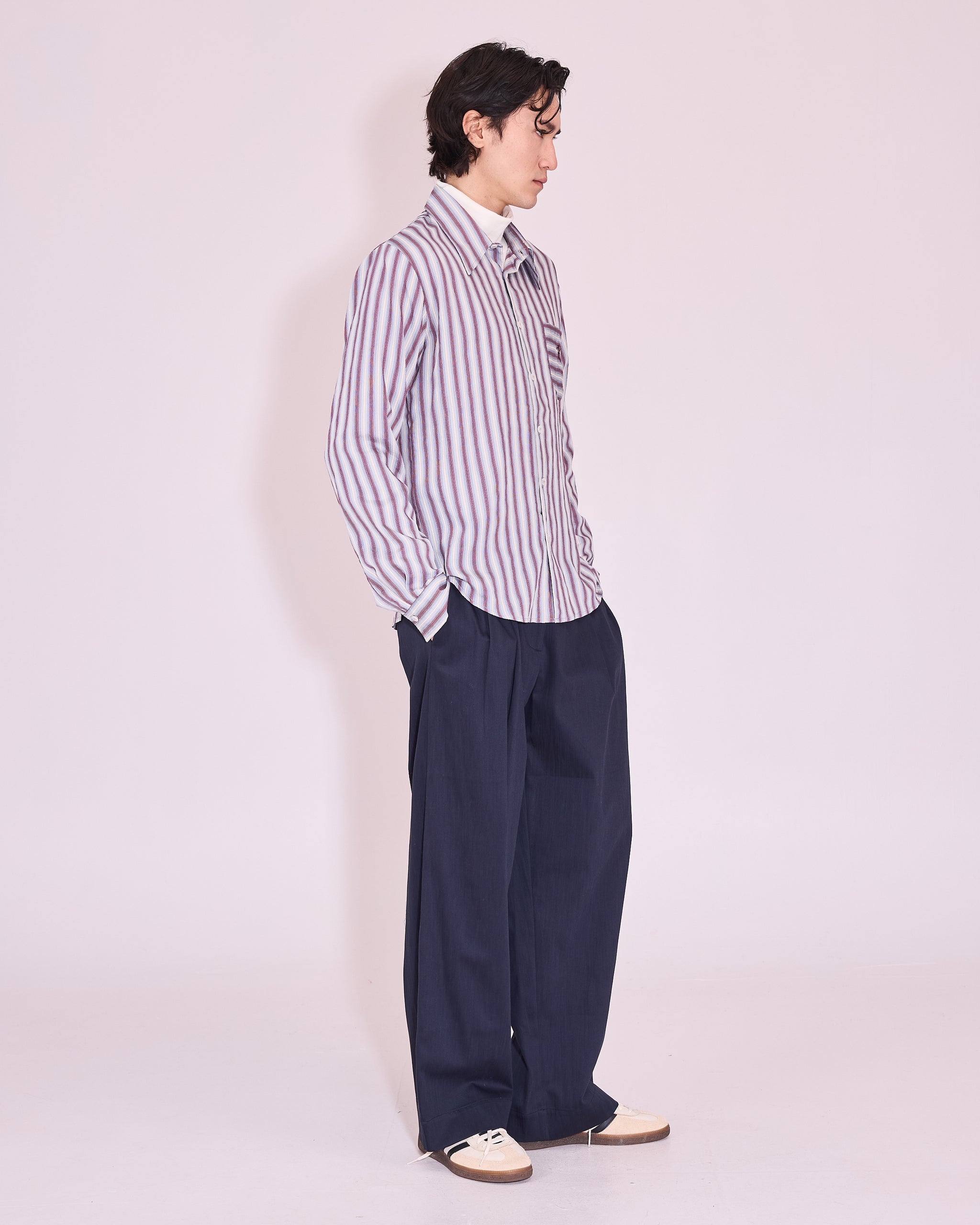 Godfried hemd in burgundy / white / blue
