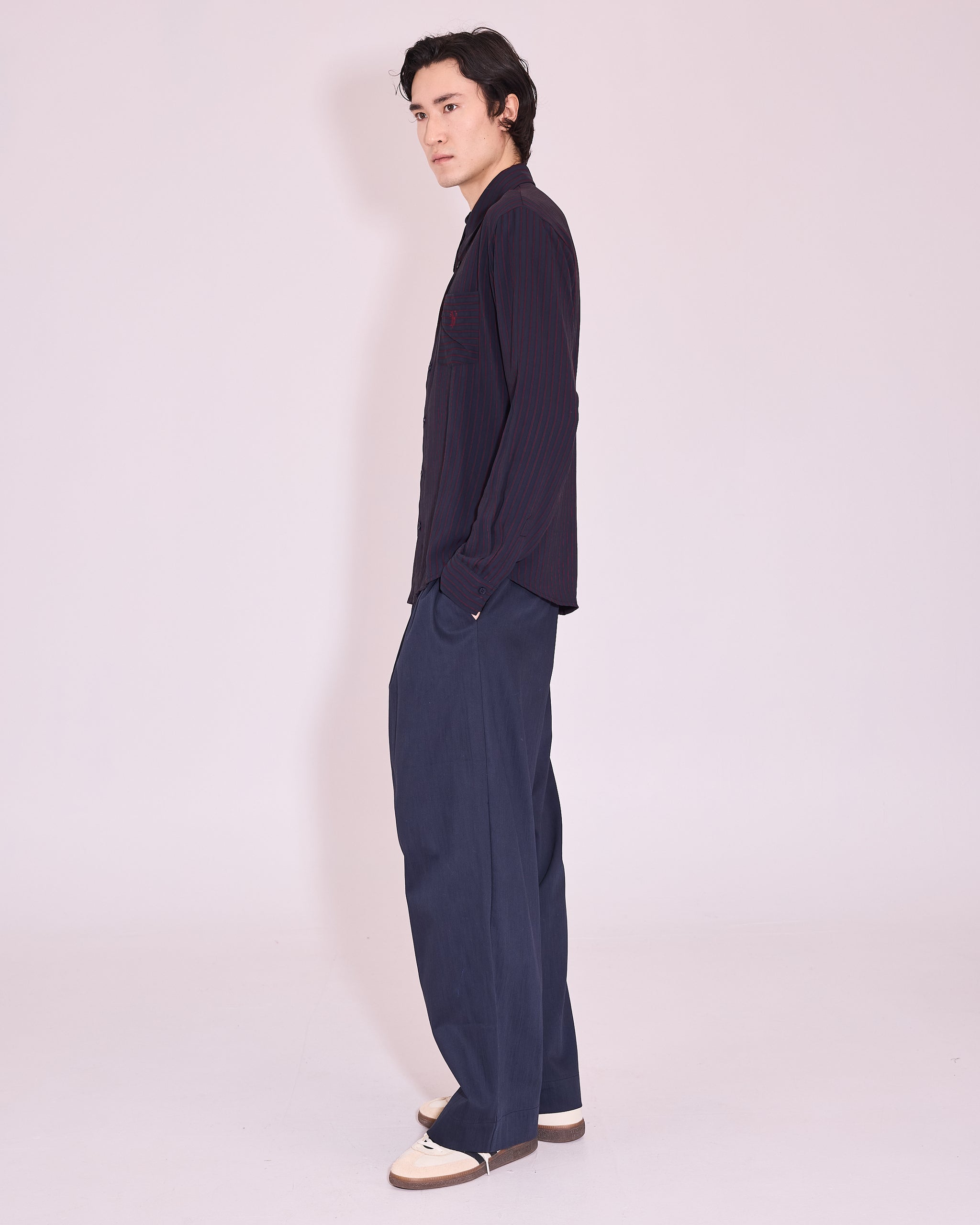 Godfried hemd in dark blue / burgundy
