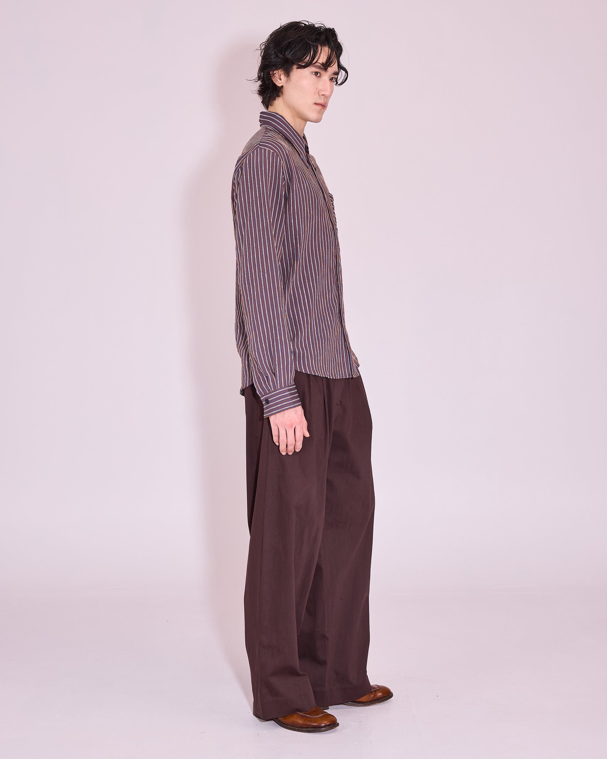 Godfried hemd in brown / blue / white