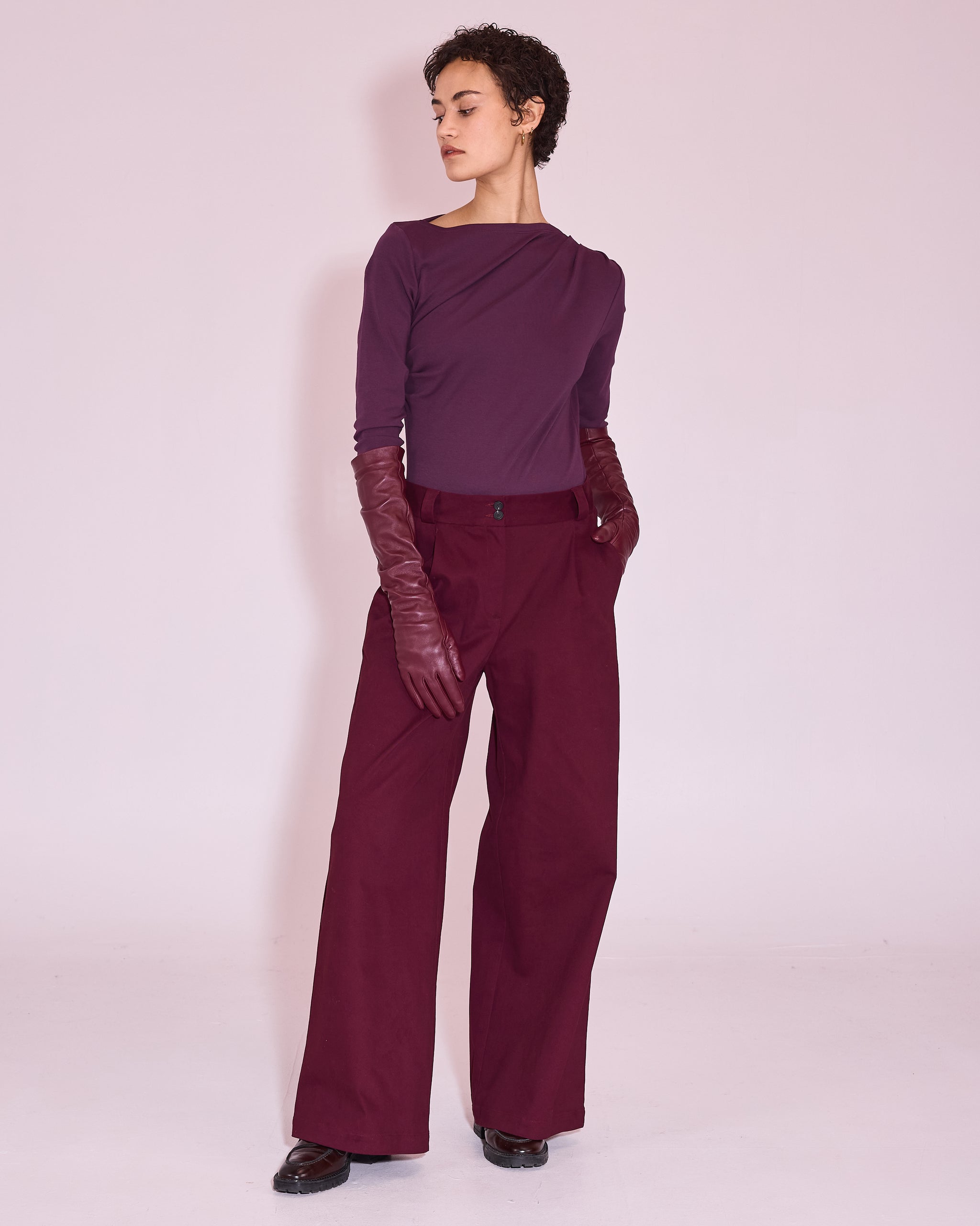 Elaine T-shirt in plum