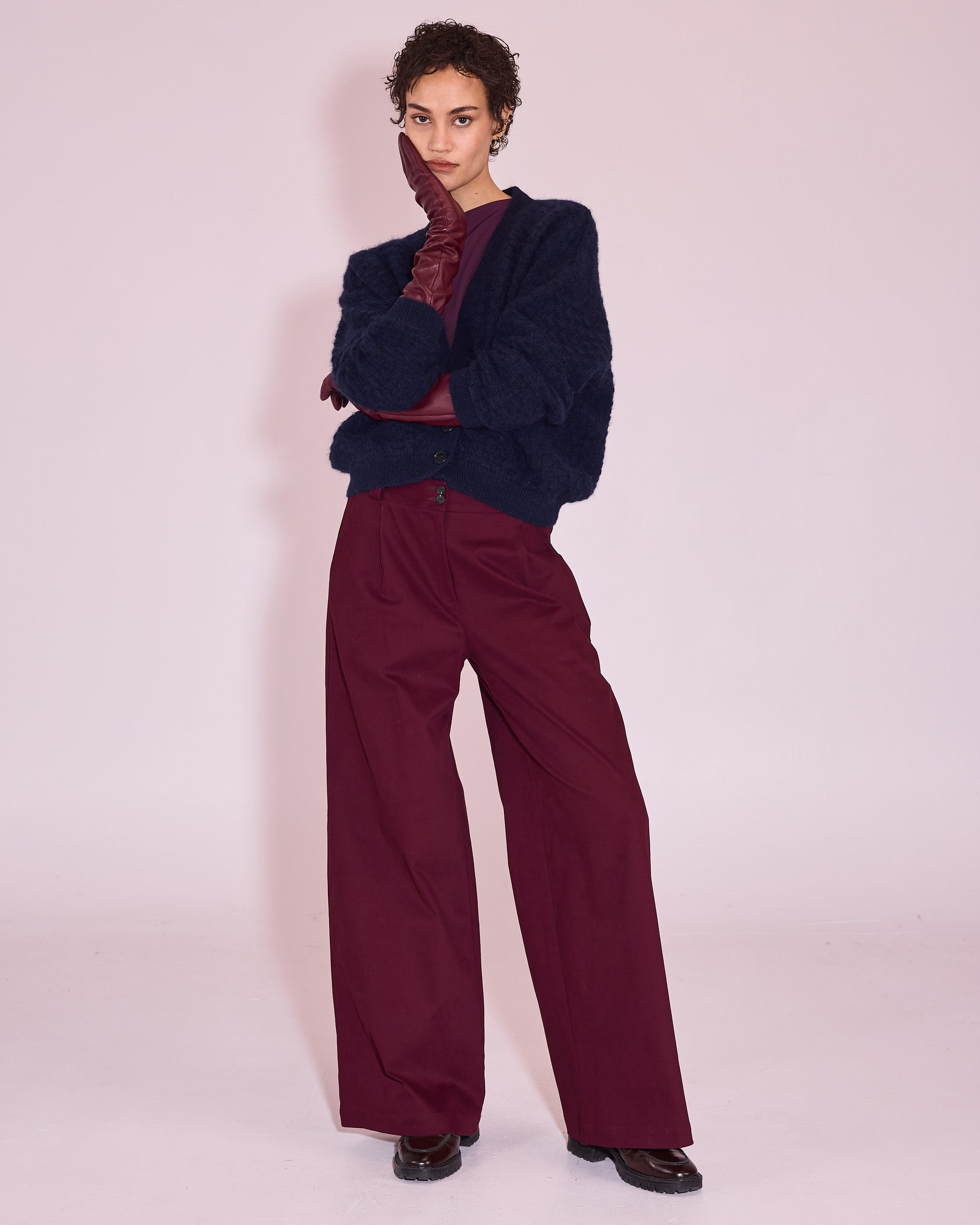 Elaine T-shirt in plum