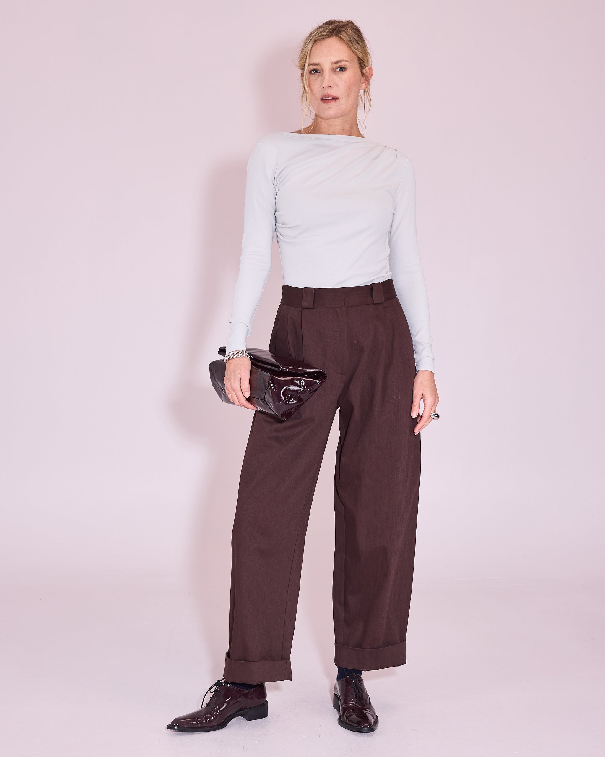 Elaine T-shirt in ice grey