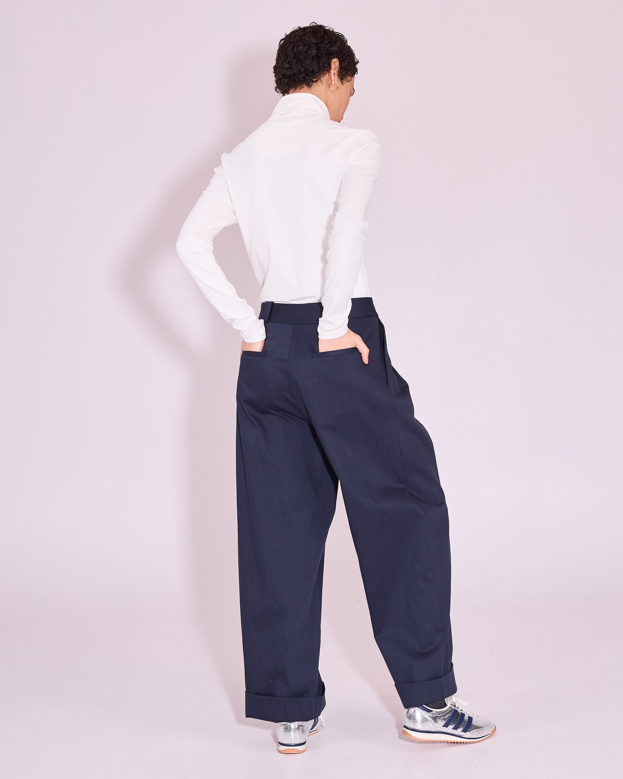 Gisely witte rolkraag T-shirt