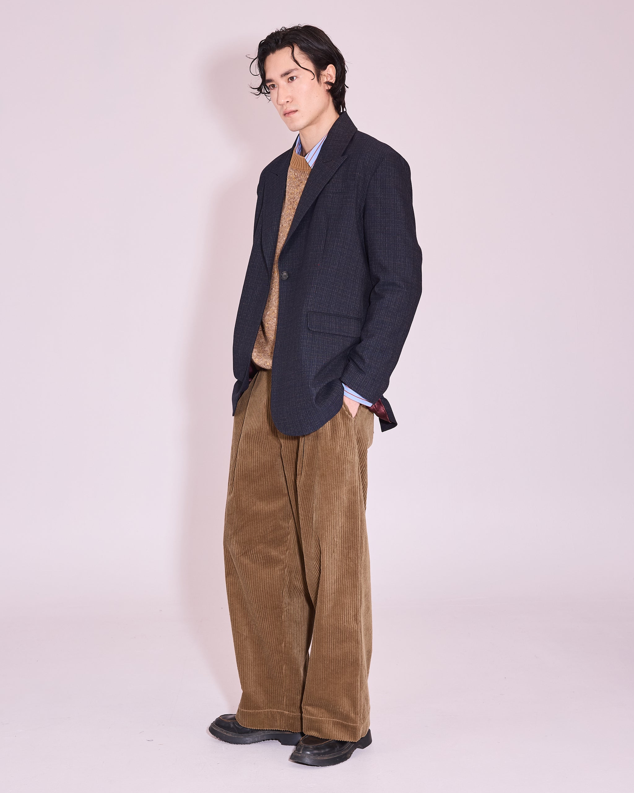 Jean-Paul blazer in navy / multi checks