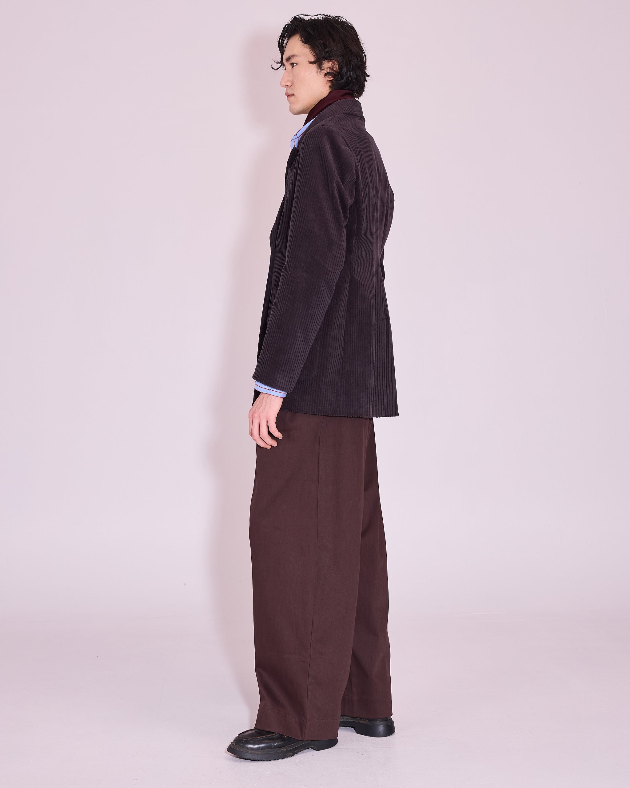 Glenn blazer in black bean heavy corduroy