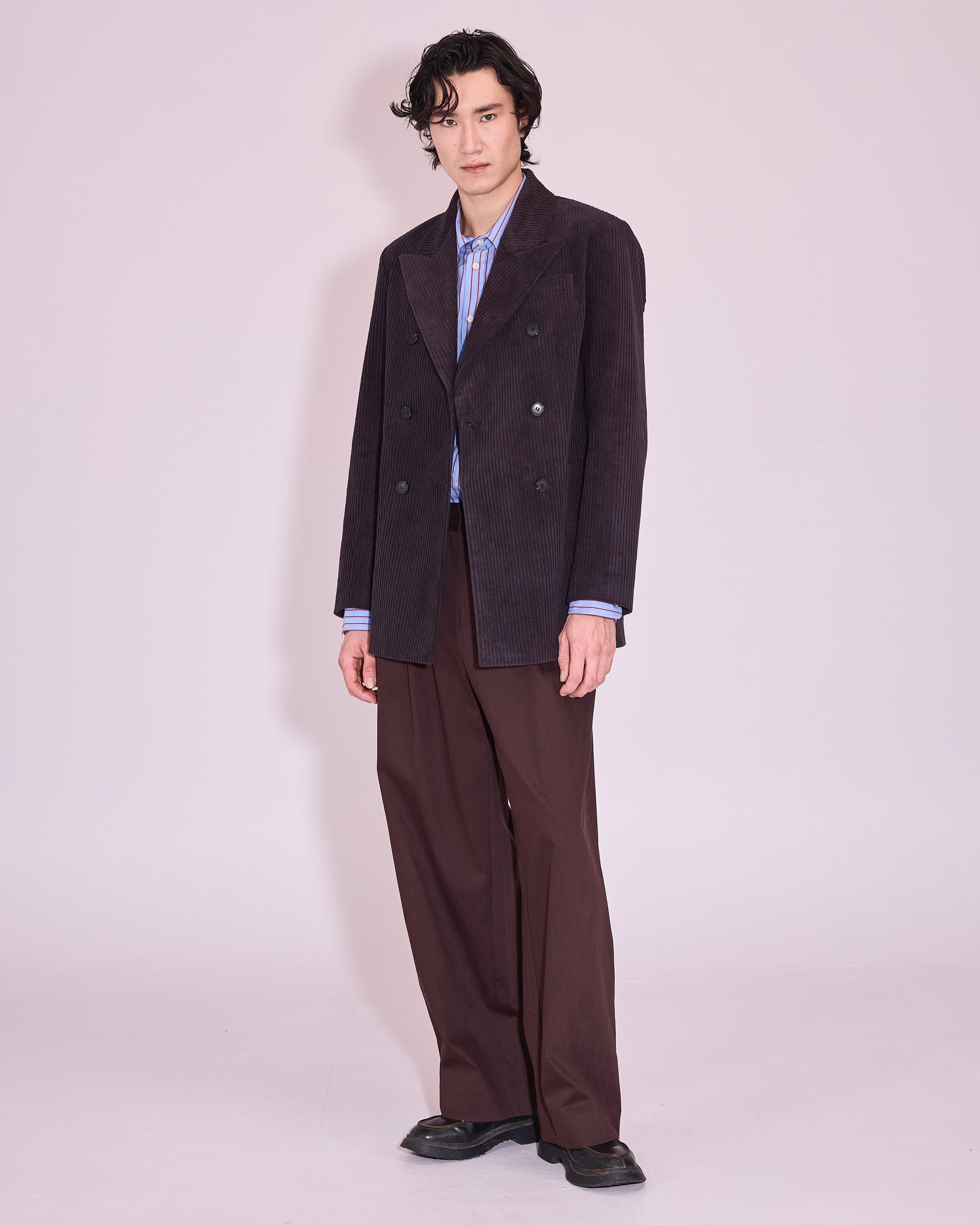 Glenn blazer in black bean heavy corduroy