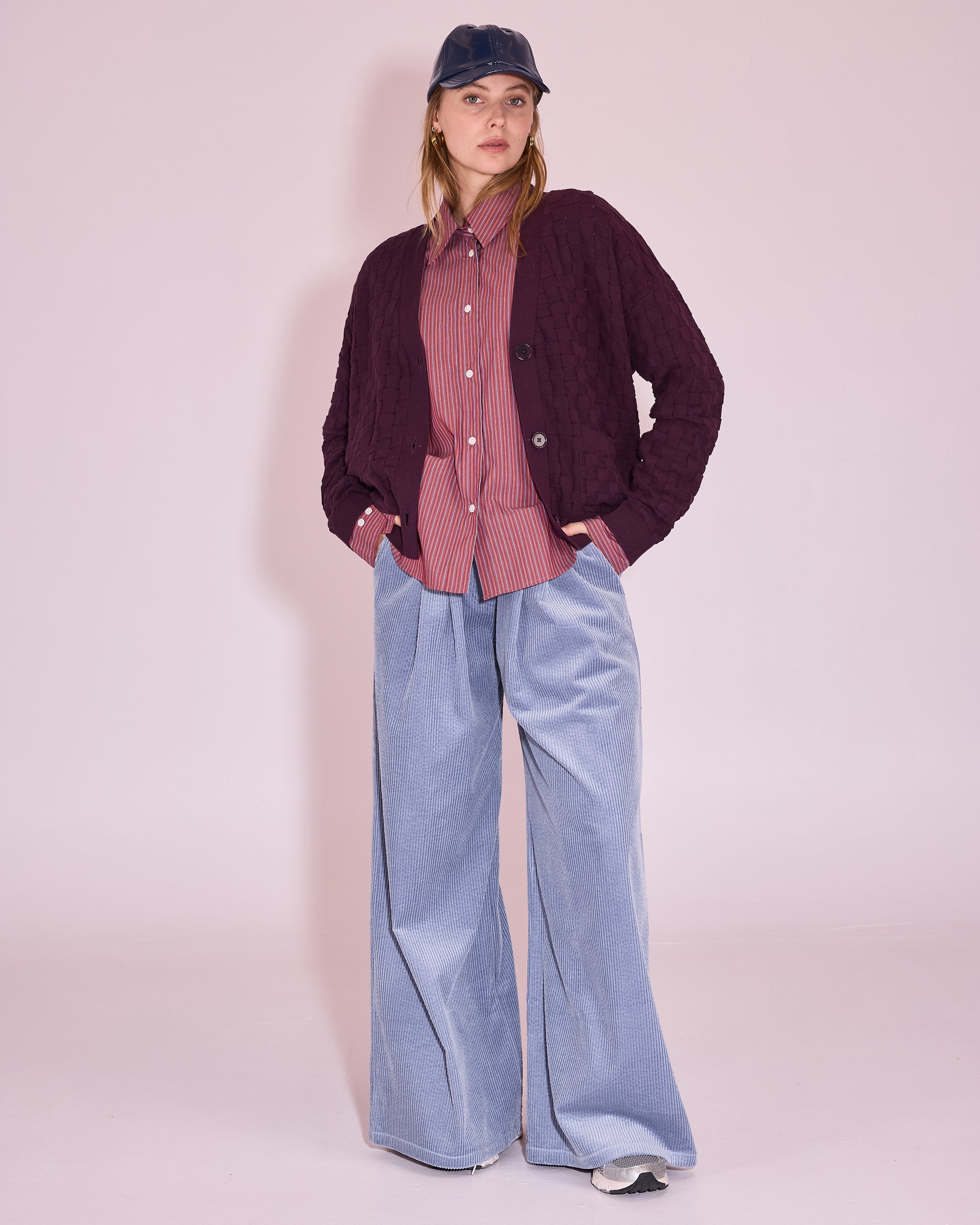 Jaffrey cardigan in plum