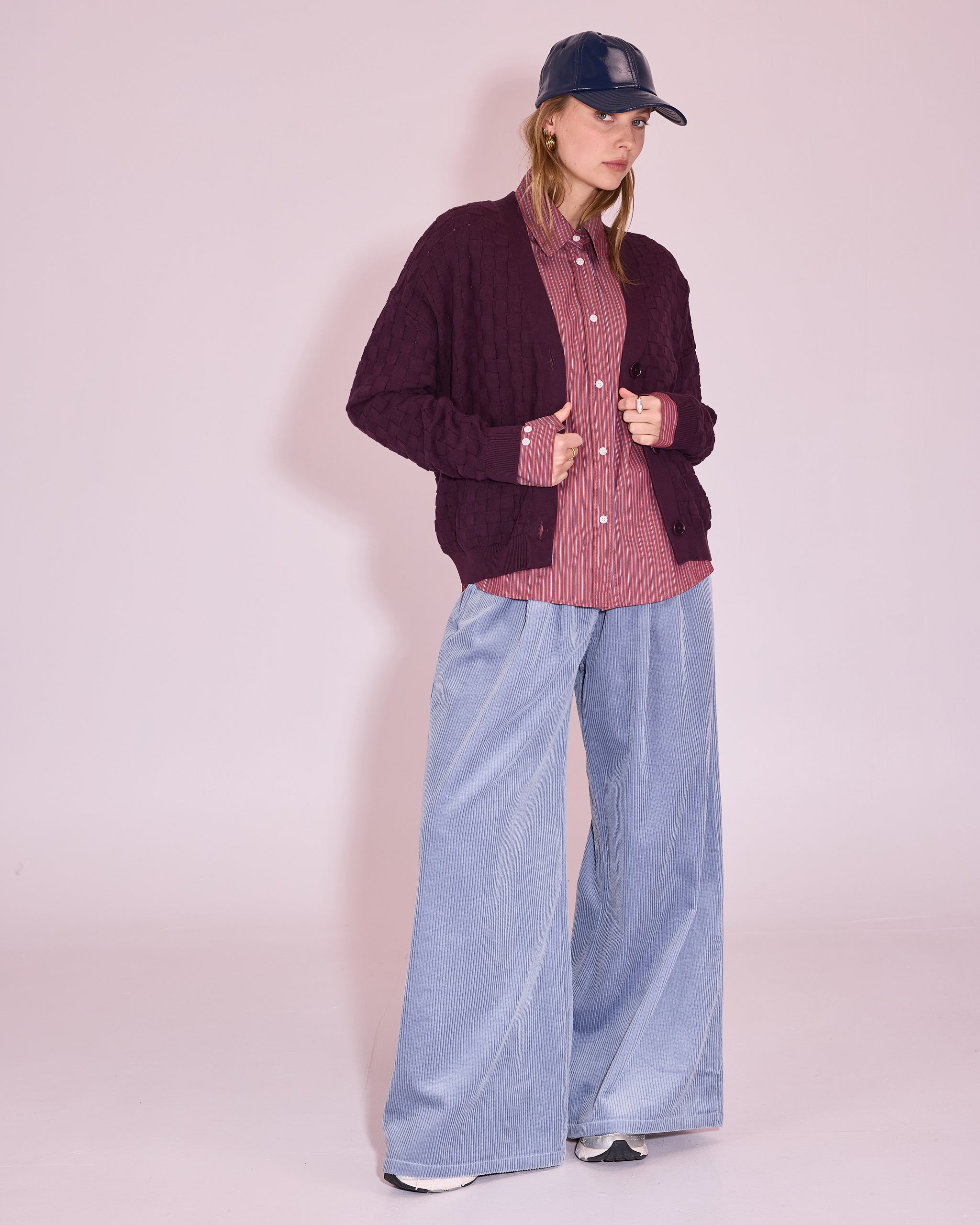 Jaffrey cardigan in plum