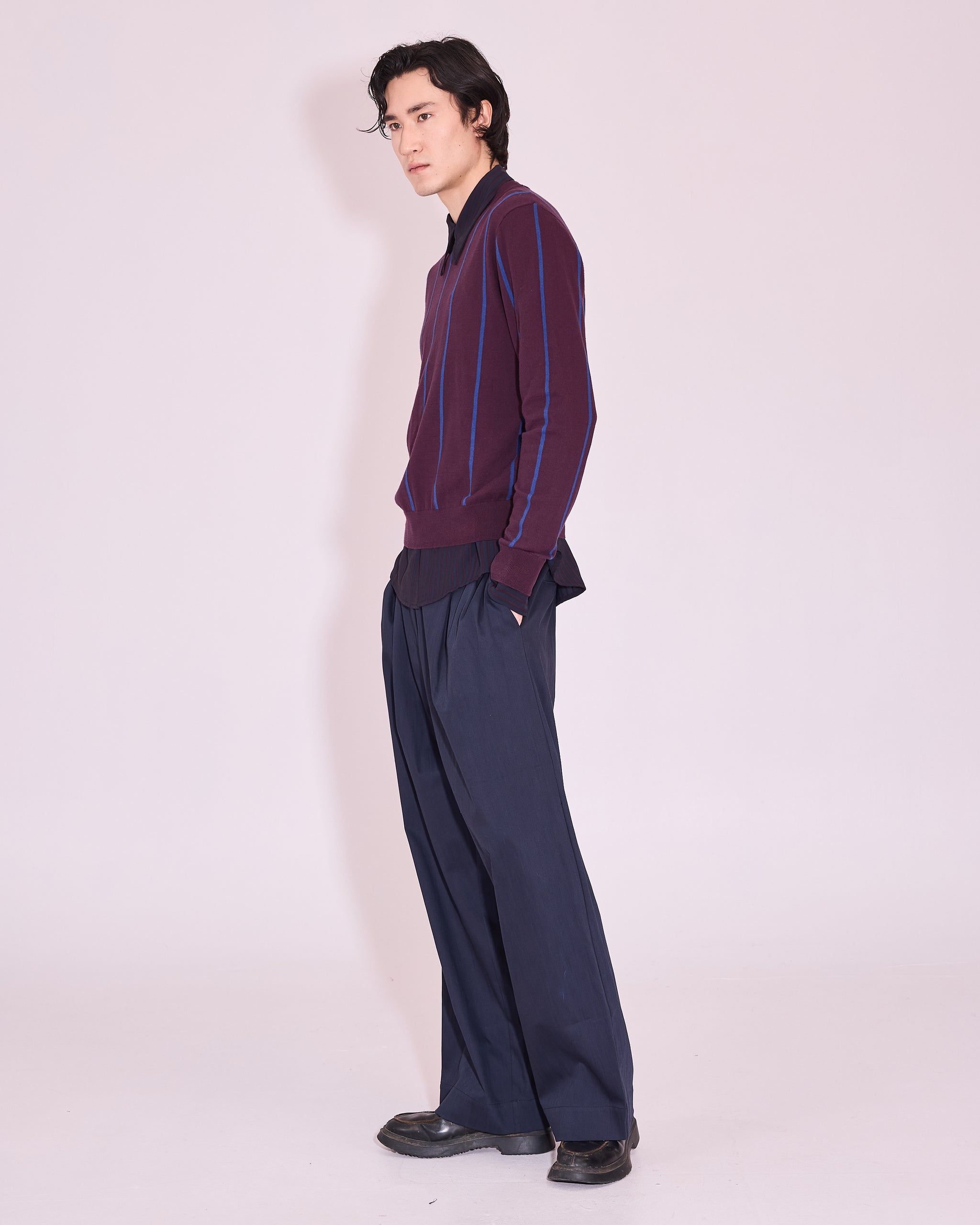 Jackson trui in plum / blue