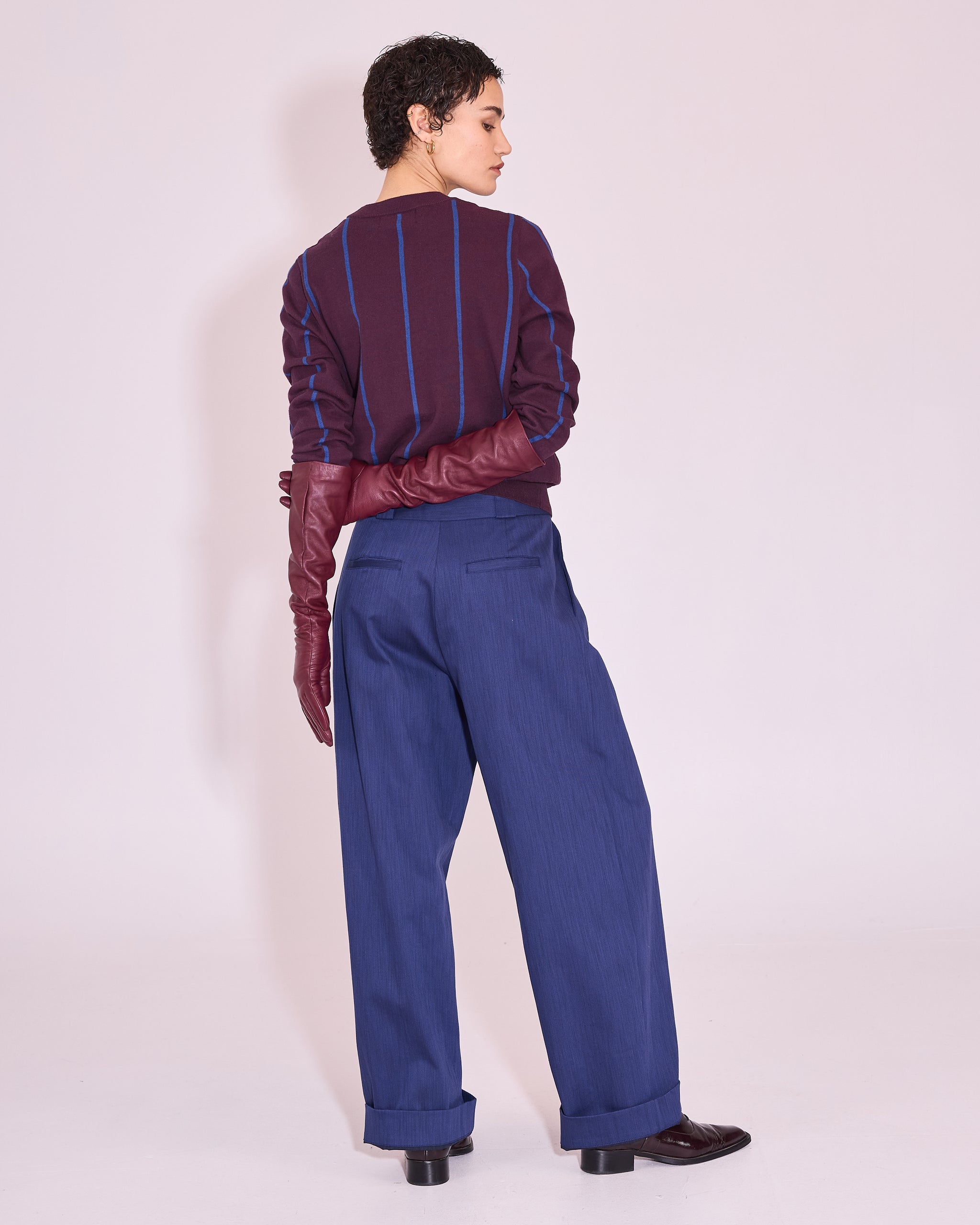 Jackson trui in plum / blue