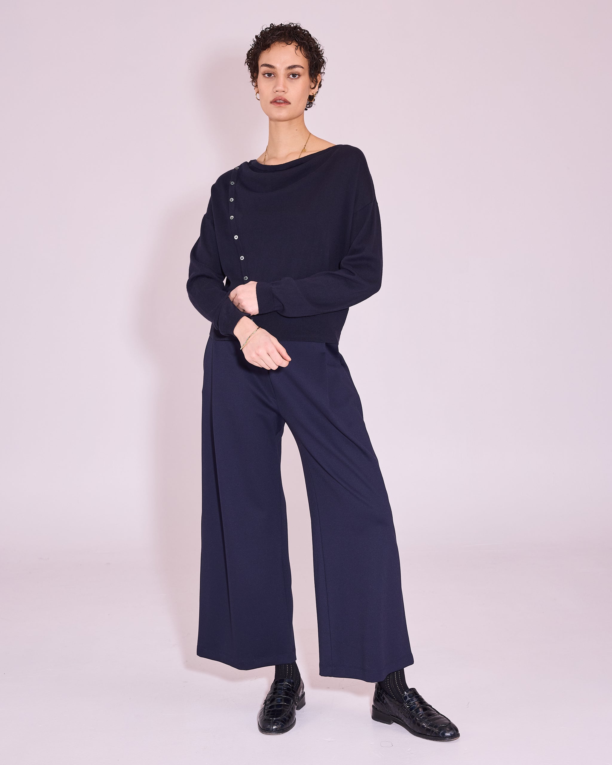 Jinzhou trui in midnight blue
