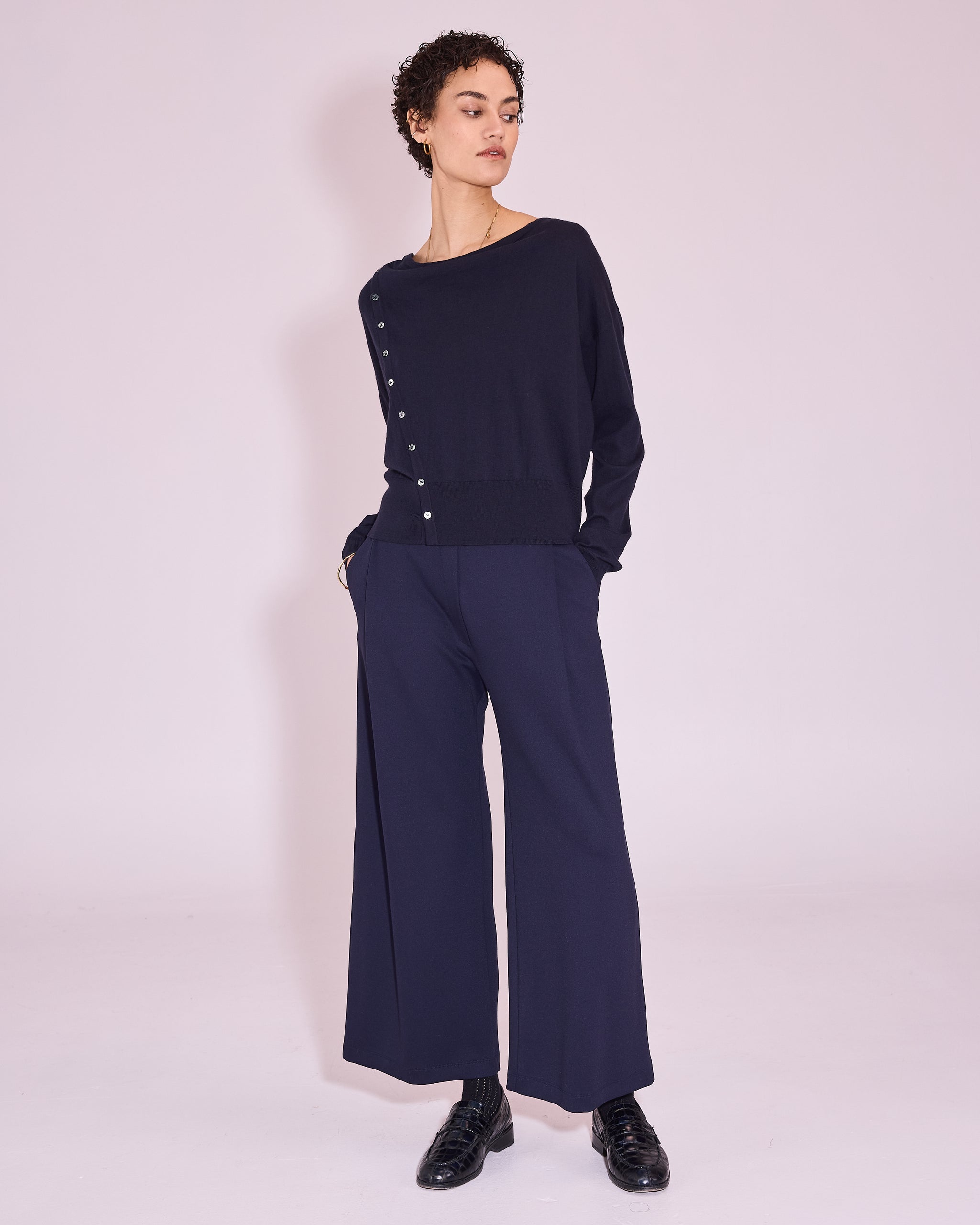Jinzhou trui in midnight blue