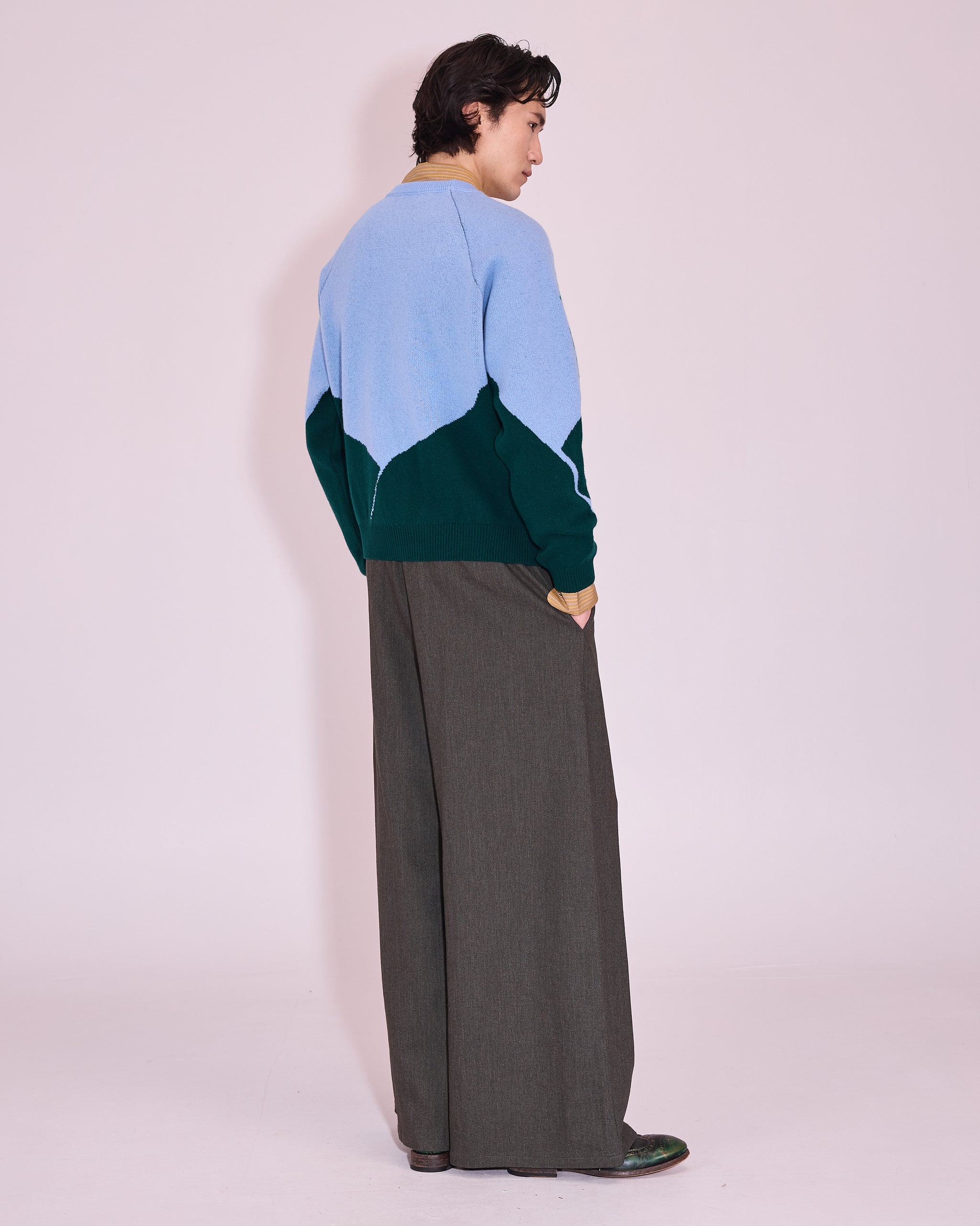 Jeumont knitted sweater in powder blue