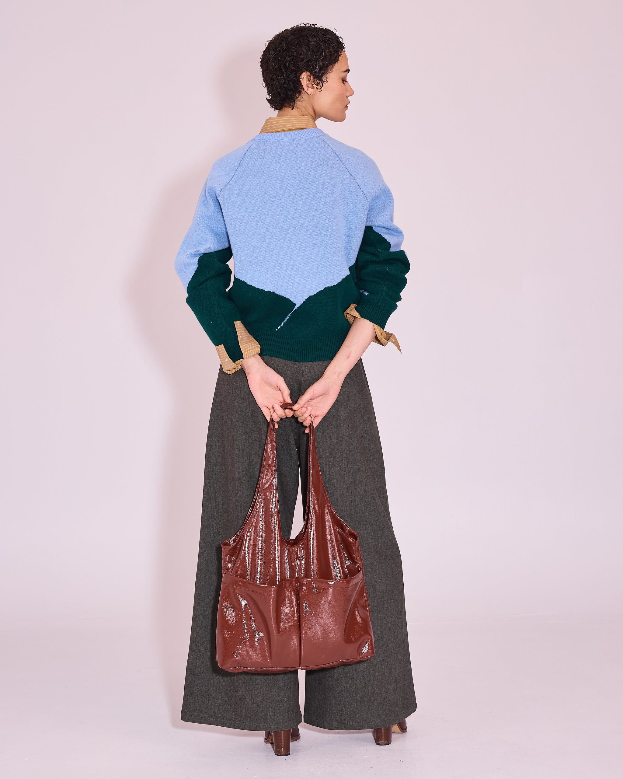 Jeumont knitted sweater in powder blue