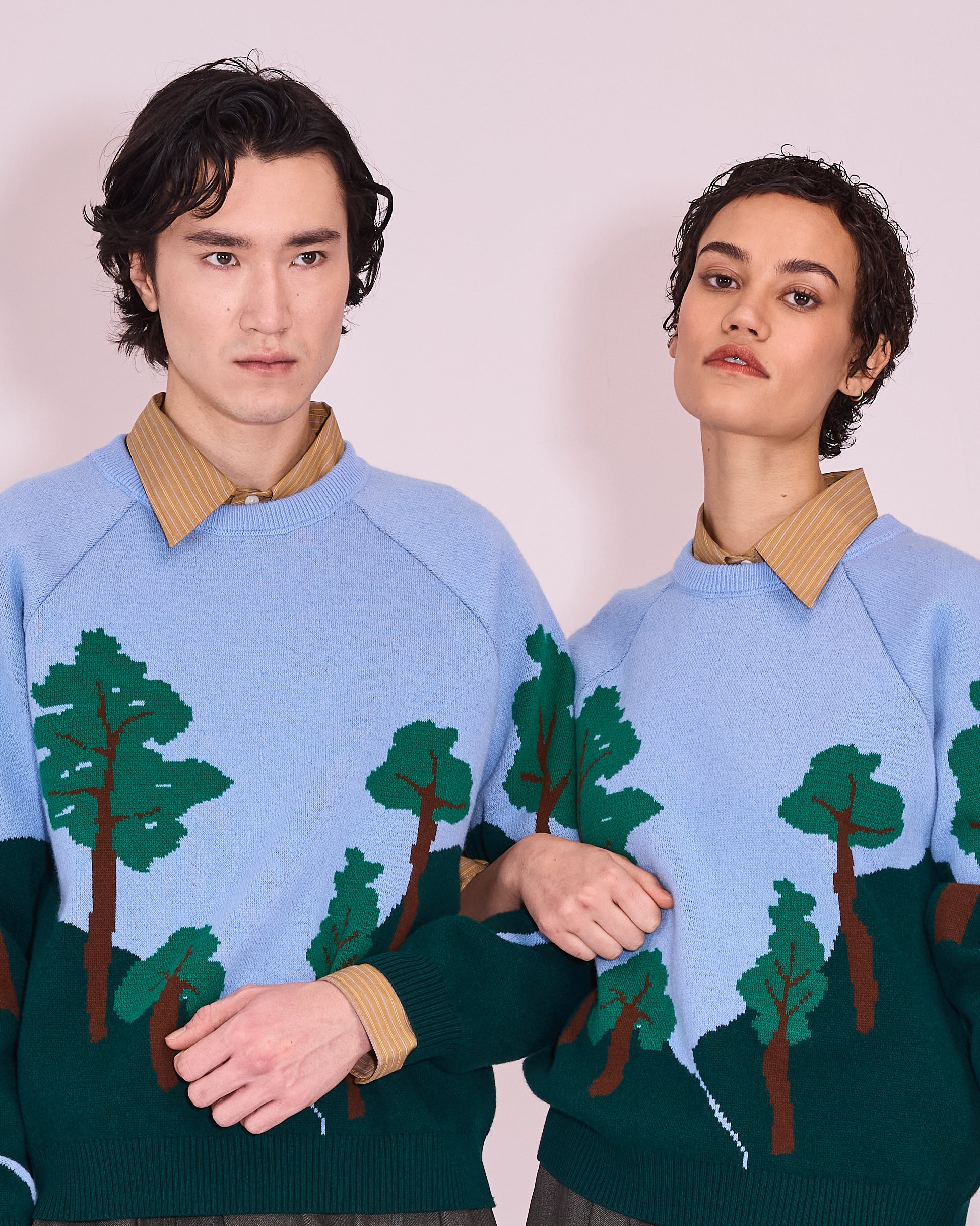 Jeumont knitted sweater in powder blue