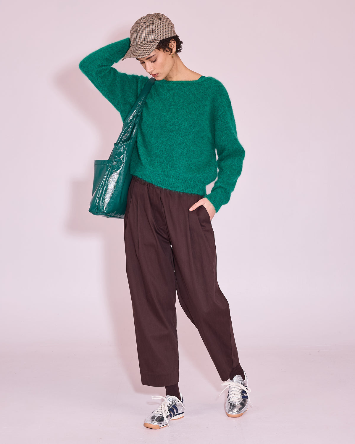 Jena knitted sweater in emerald