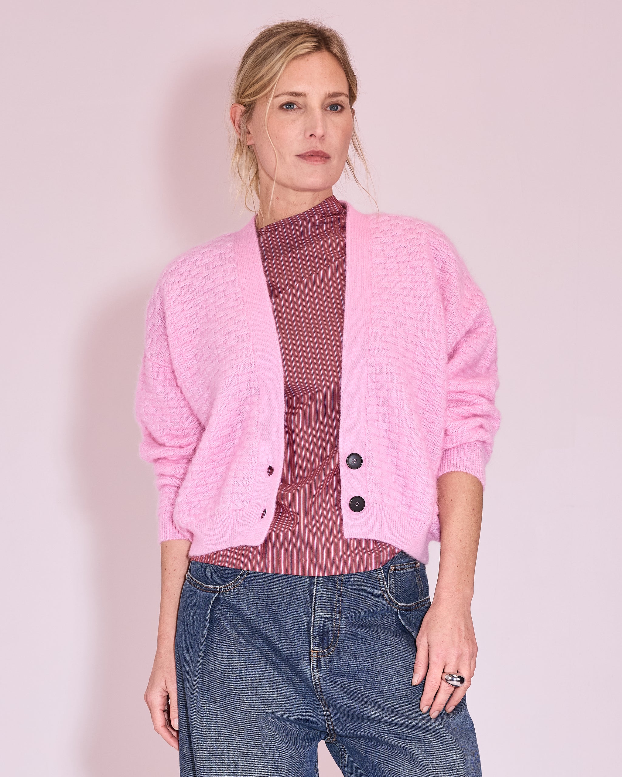 Jilin cardigan in soft pink