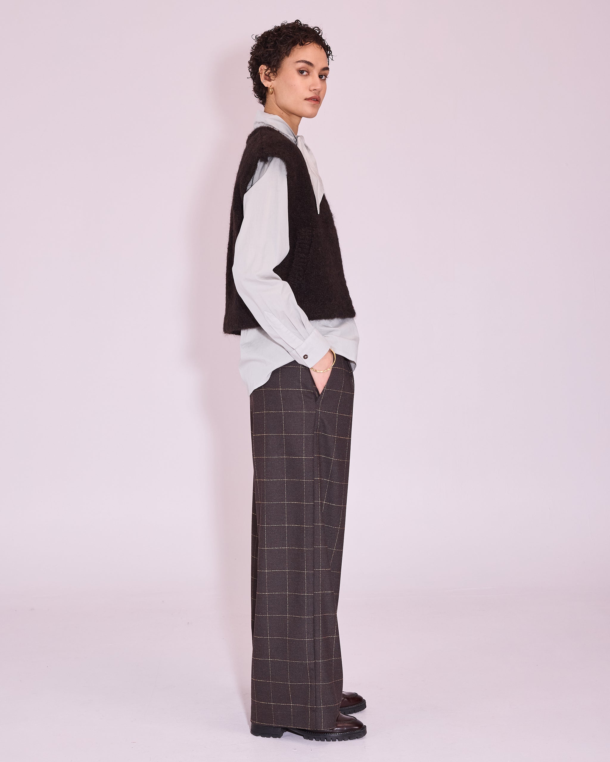 Jaffa vest in black bean