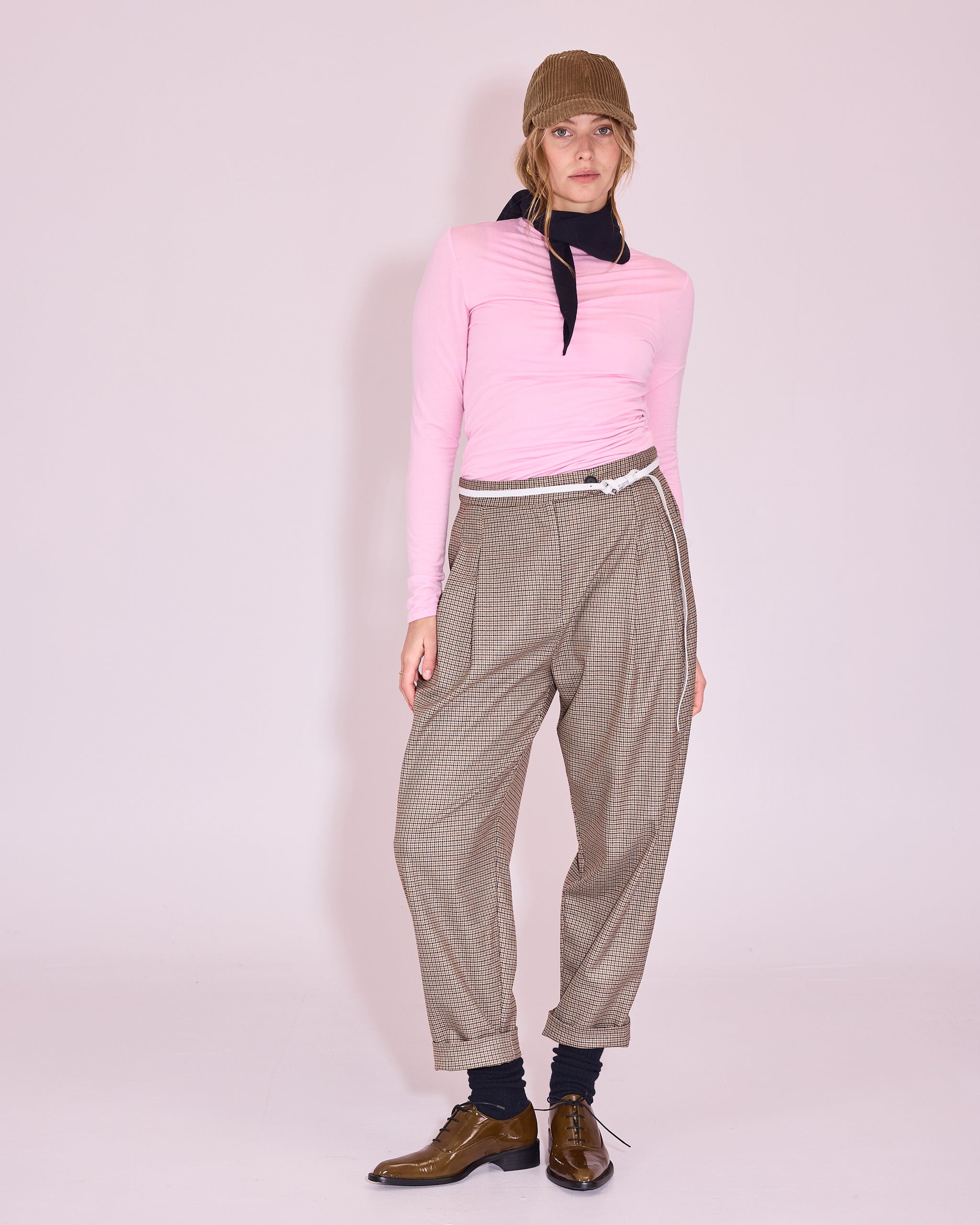 Jérome trousers in pied-de-poule