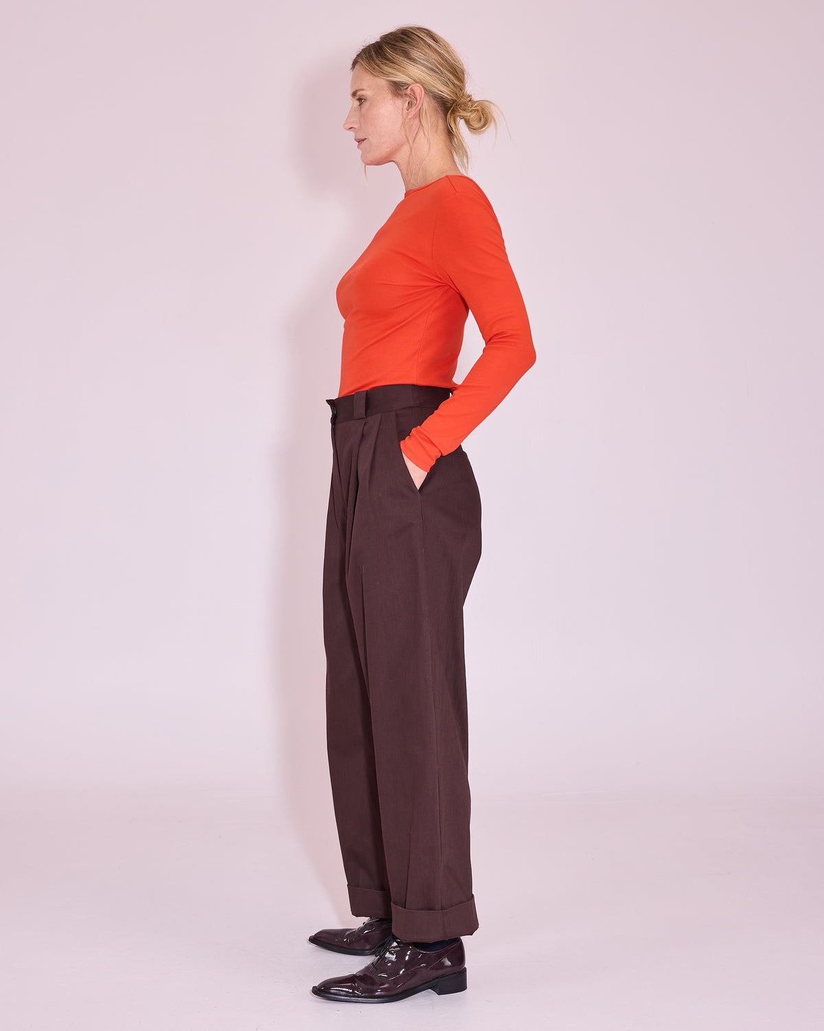 Harpo trousers in dark chocolate 