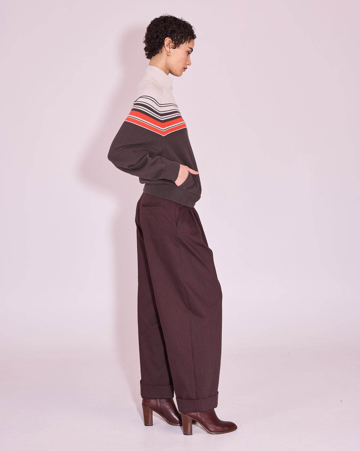 Harpo trousers in dark chocolate 