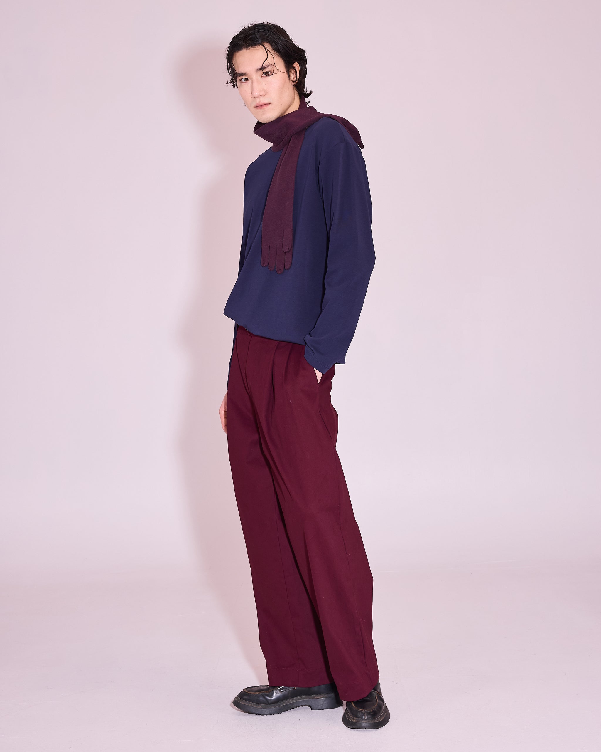 Justo broek in merlot
