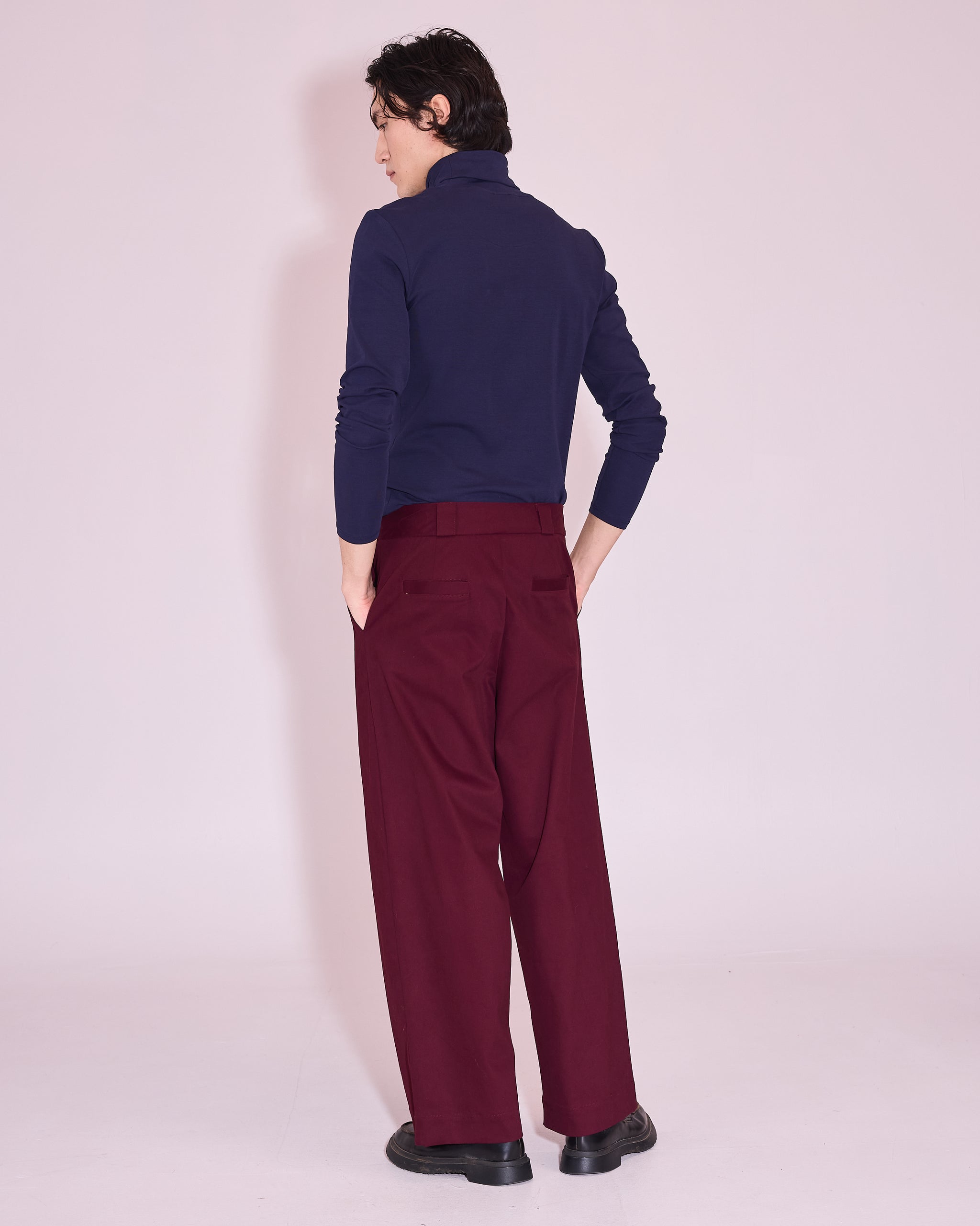 Justo broek in merlot