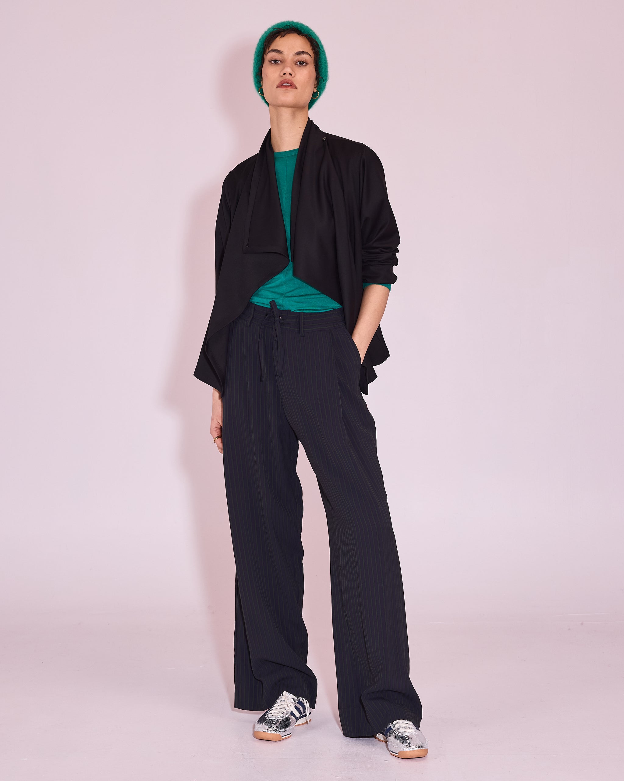 Haiko broek in navy / bright red
