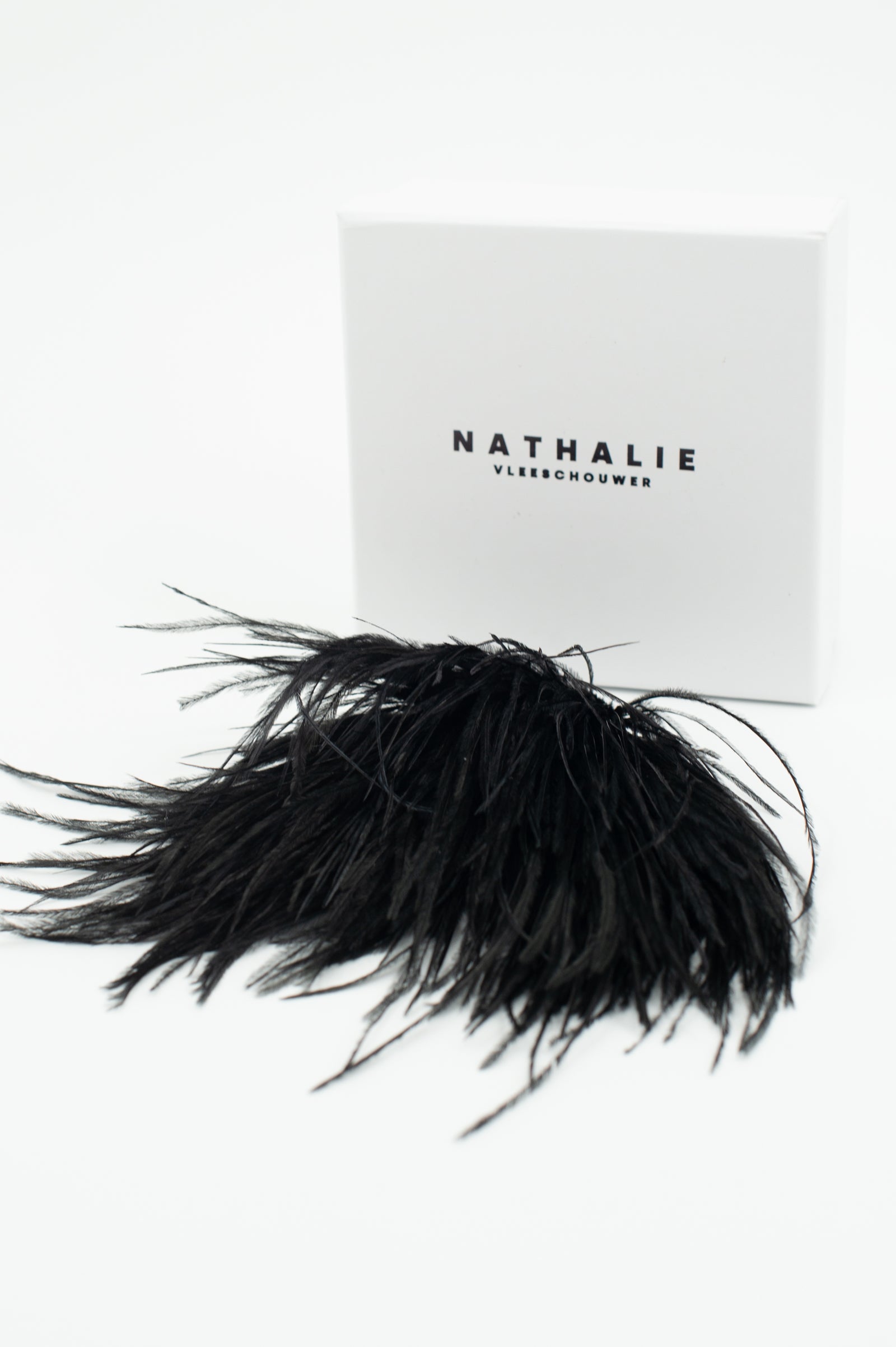 Zaza feathers brooche in black
