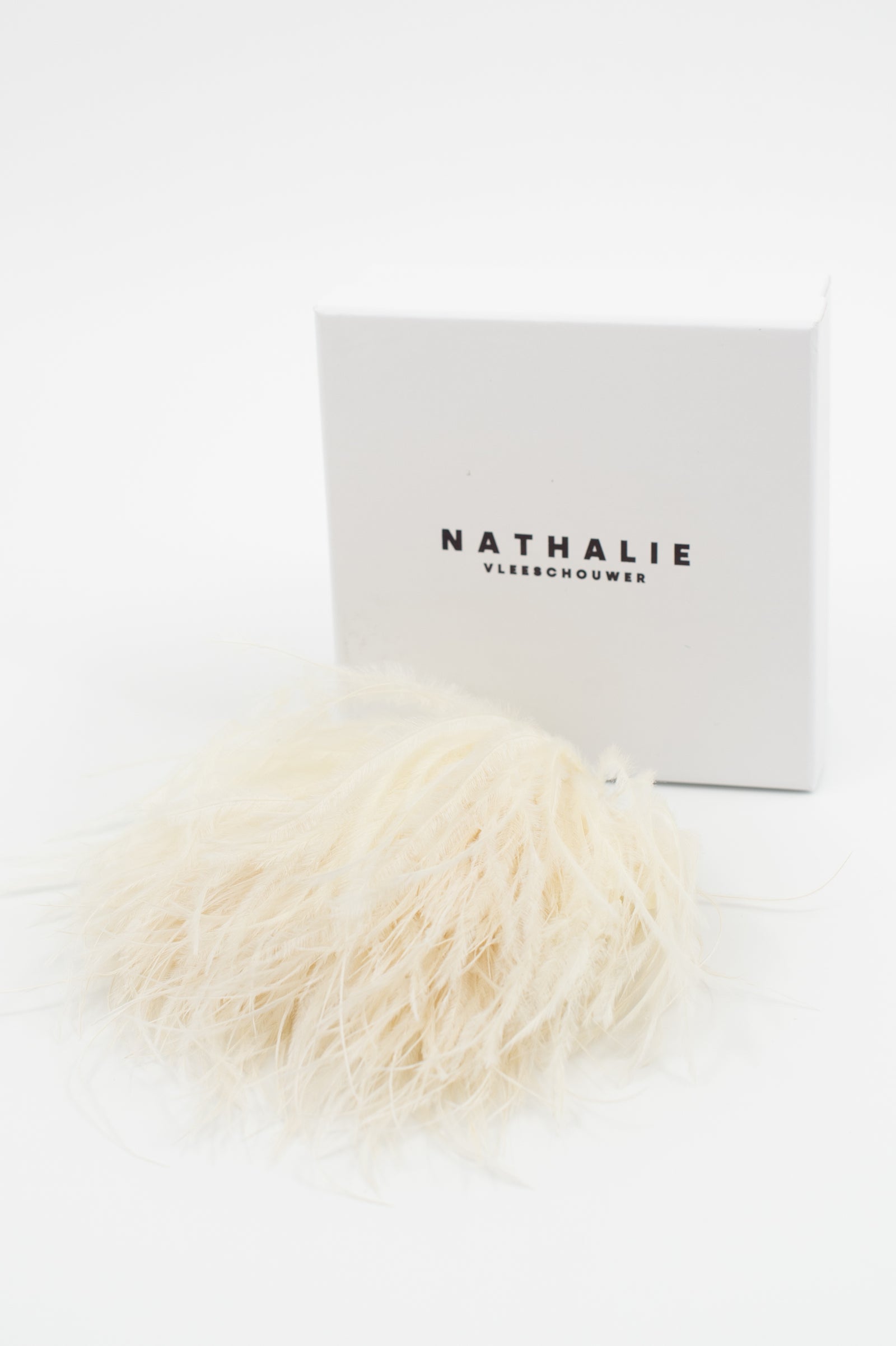 Zaza feathers brooche in cream