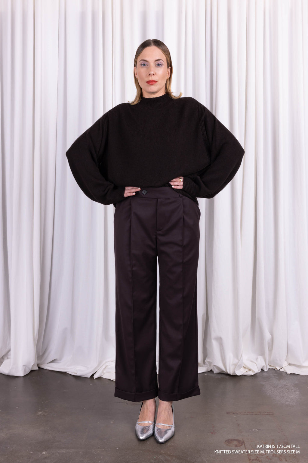 Enzo dunkelbraune Hose