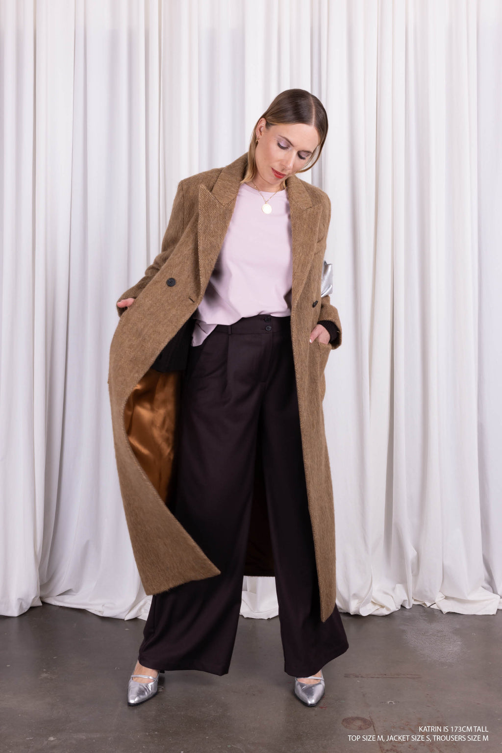Manteau long Esteban en toffee