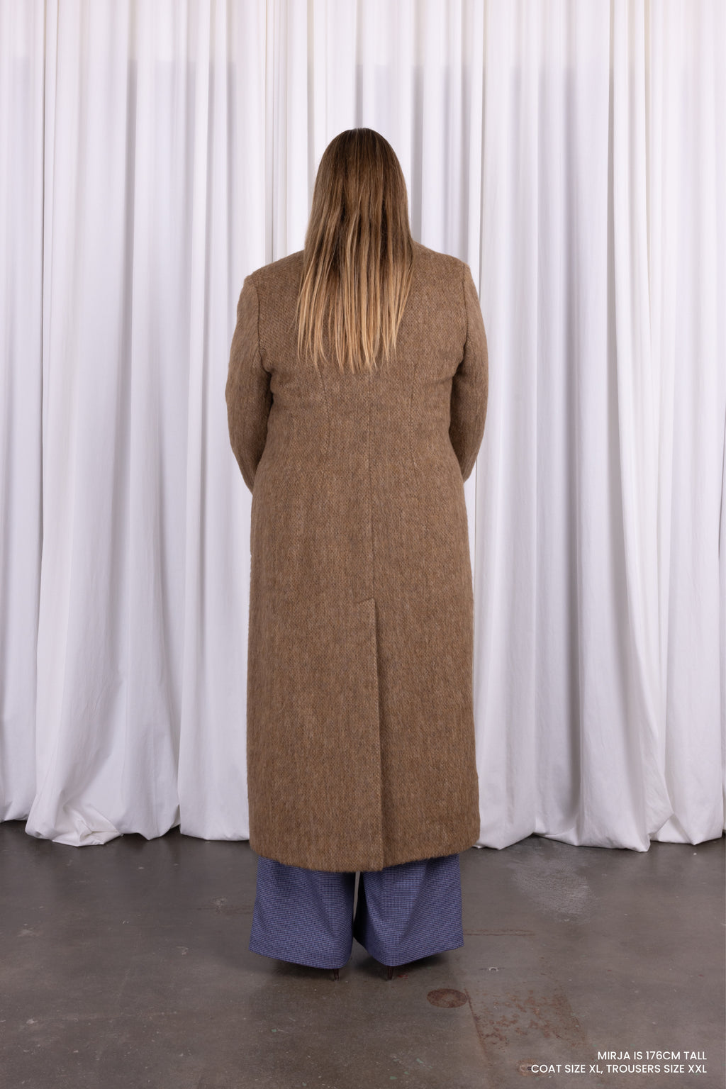 Manteau long Esteban en toffee