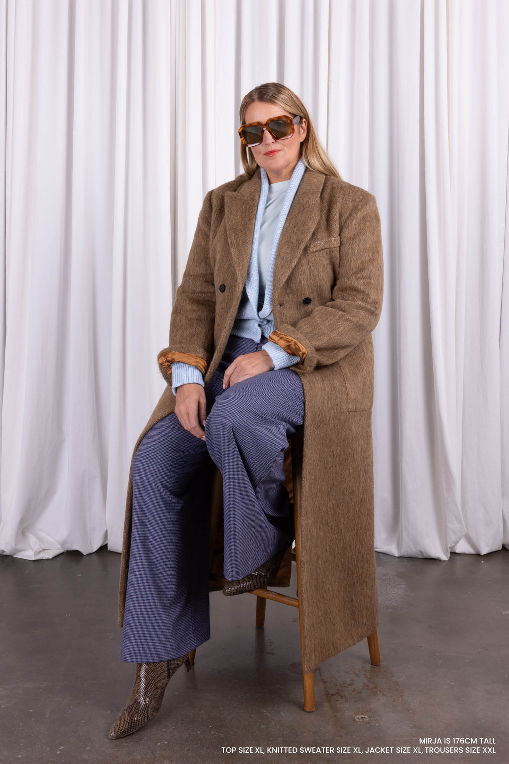 Manteau long Esteban en toffee