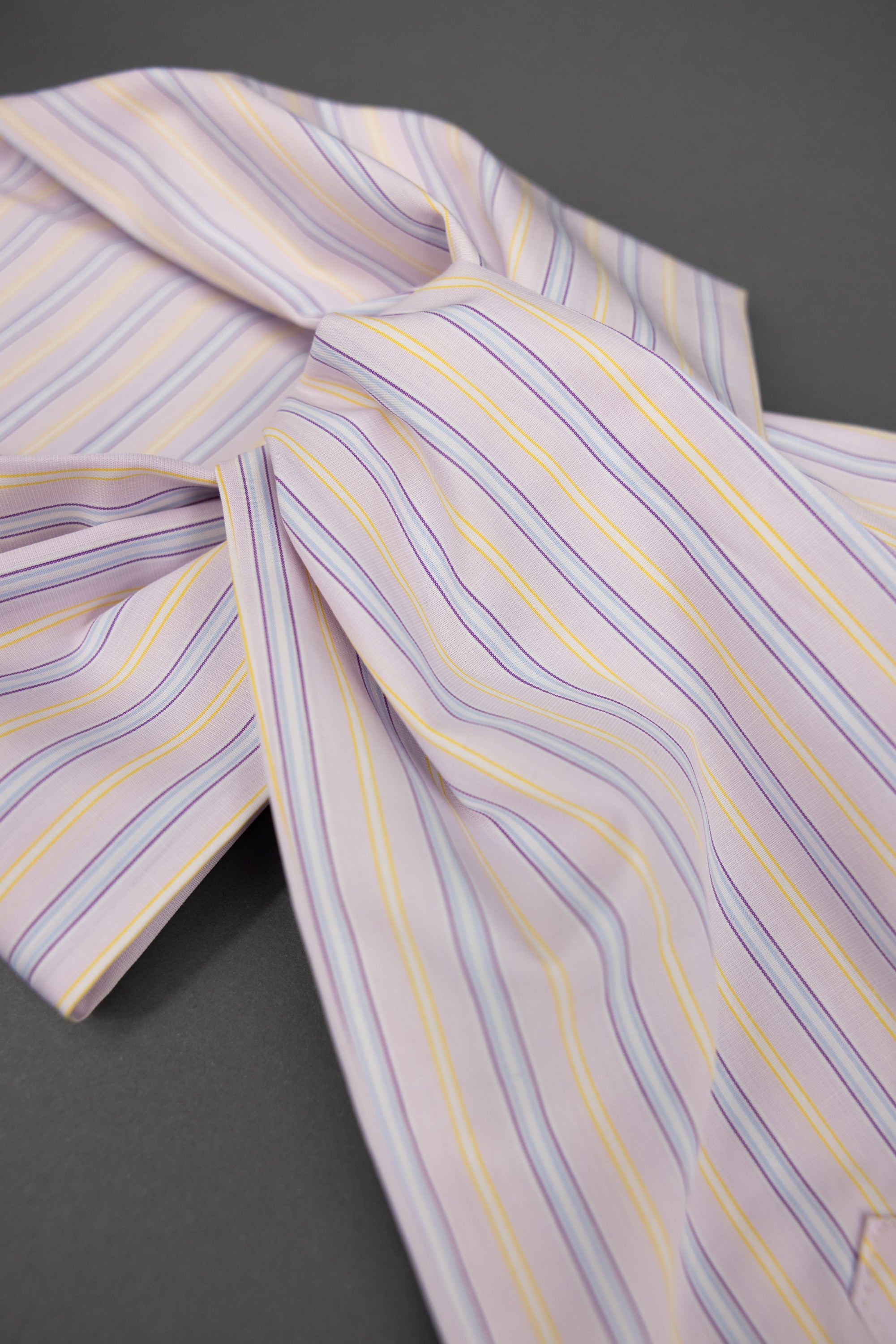 Ganna scarf in lilac blue vintage cotton stripes