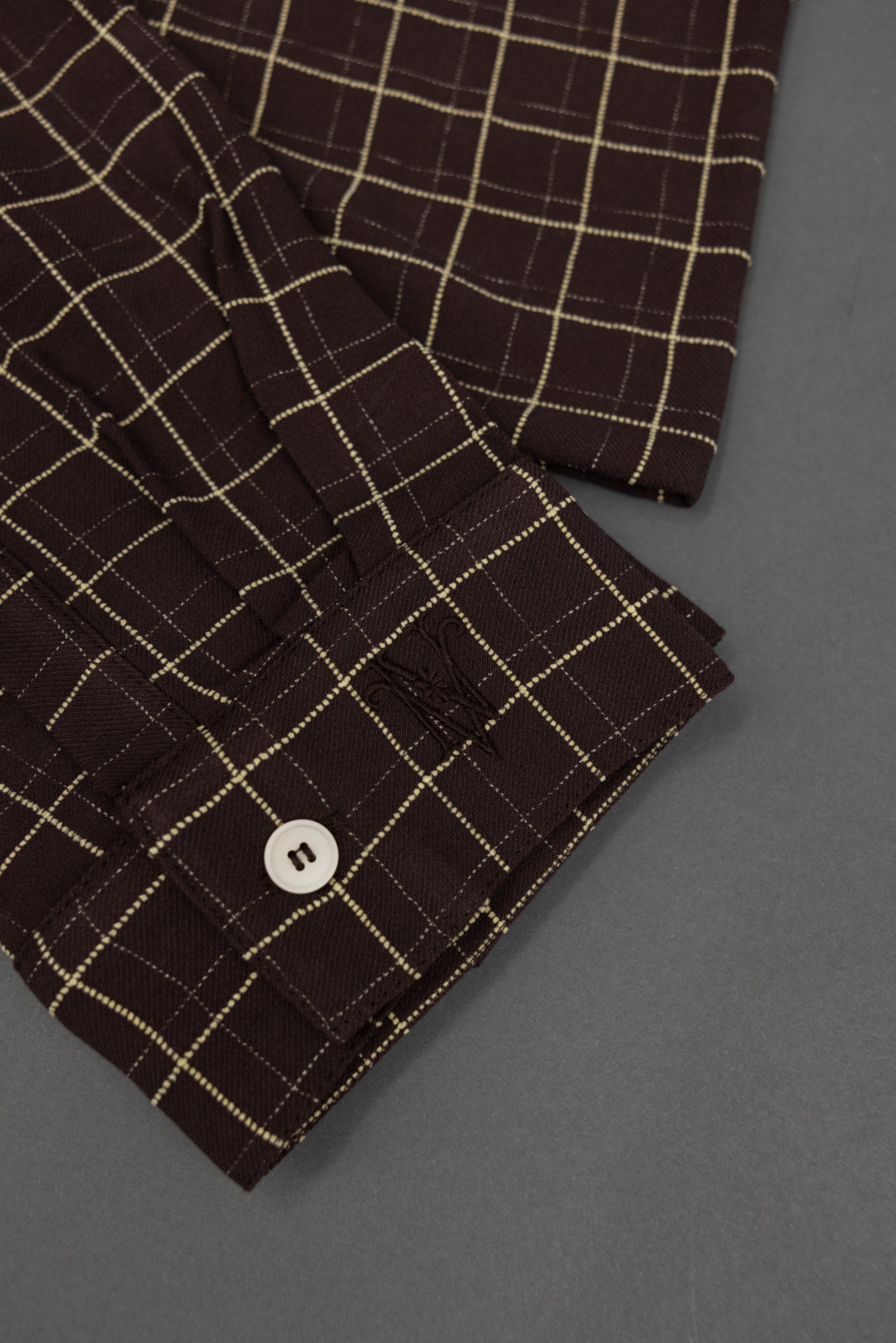 Ganna scarf in brown ecru checks