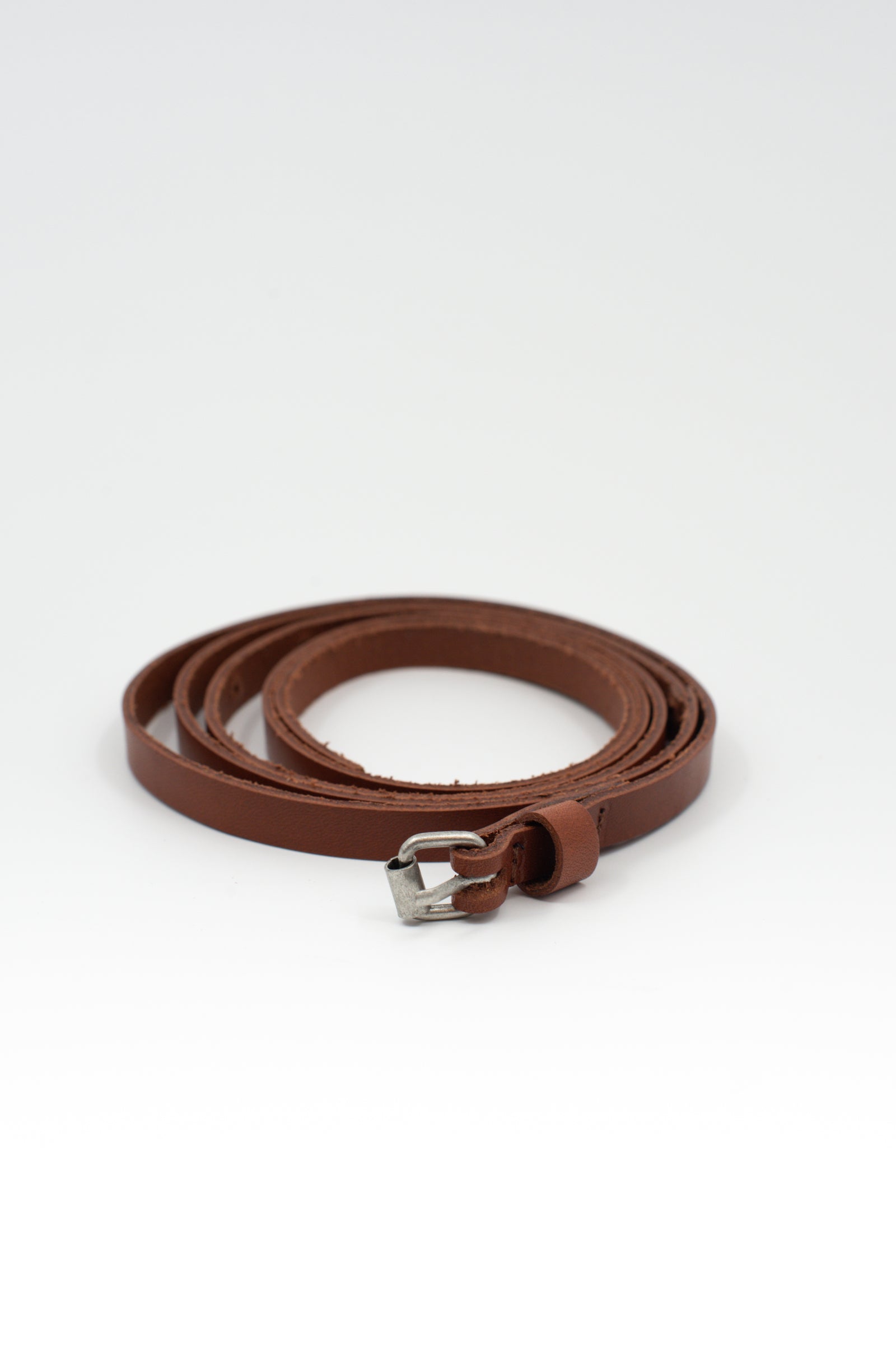 Ceinture étroite couleur cognac