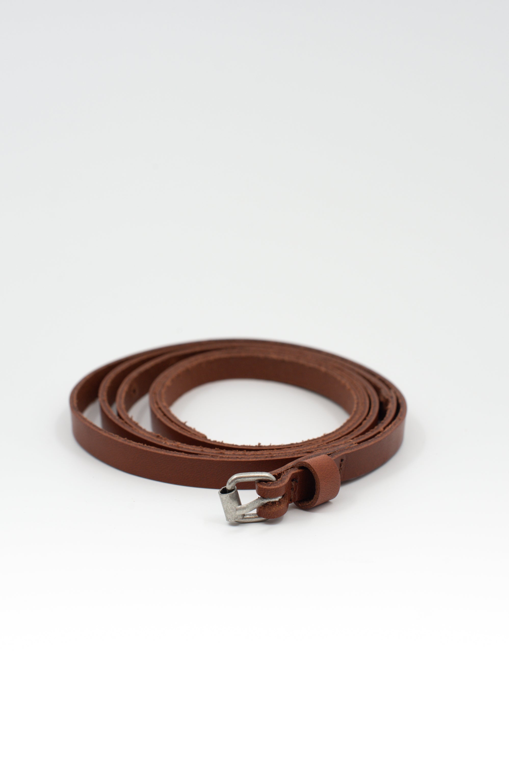 Cognac thin belt