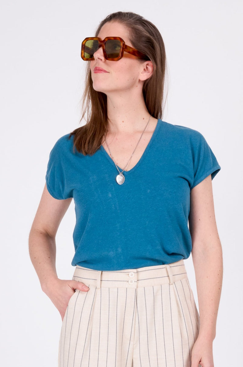 Beckey petrol T-shirt