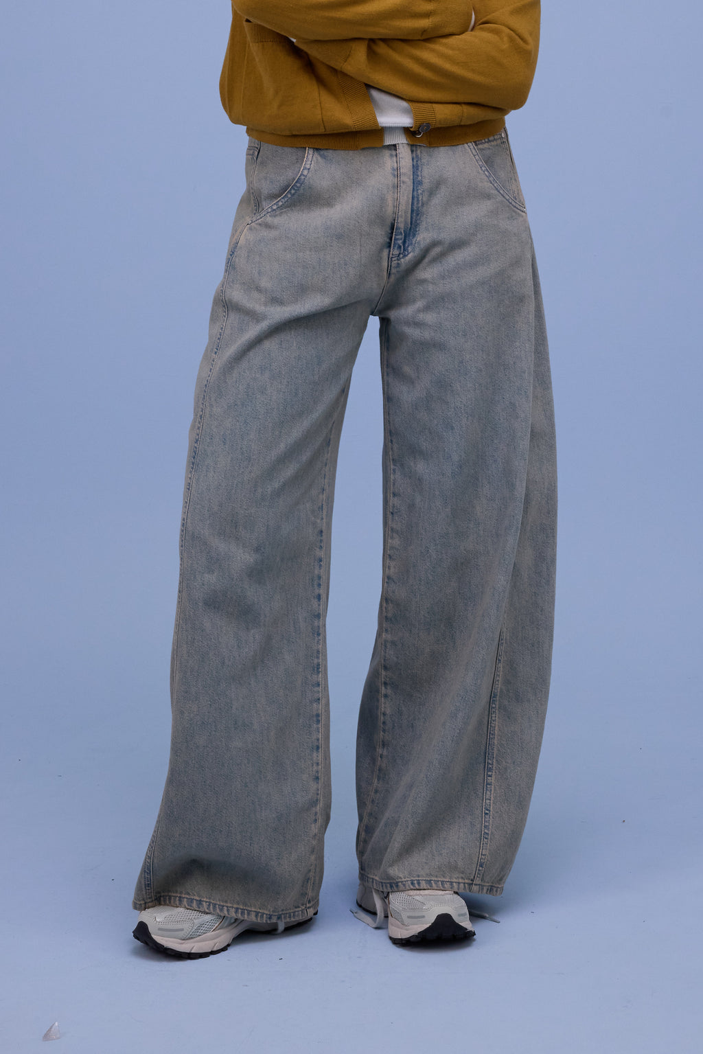 Hiroshi broek in sand denim