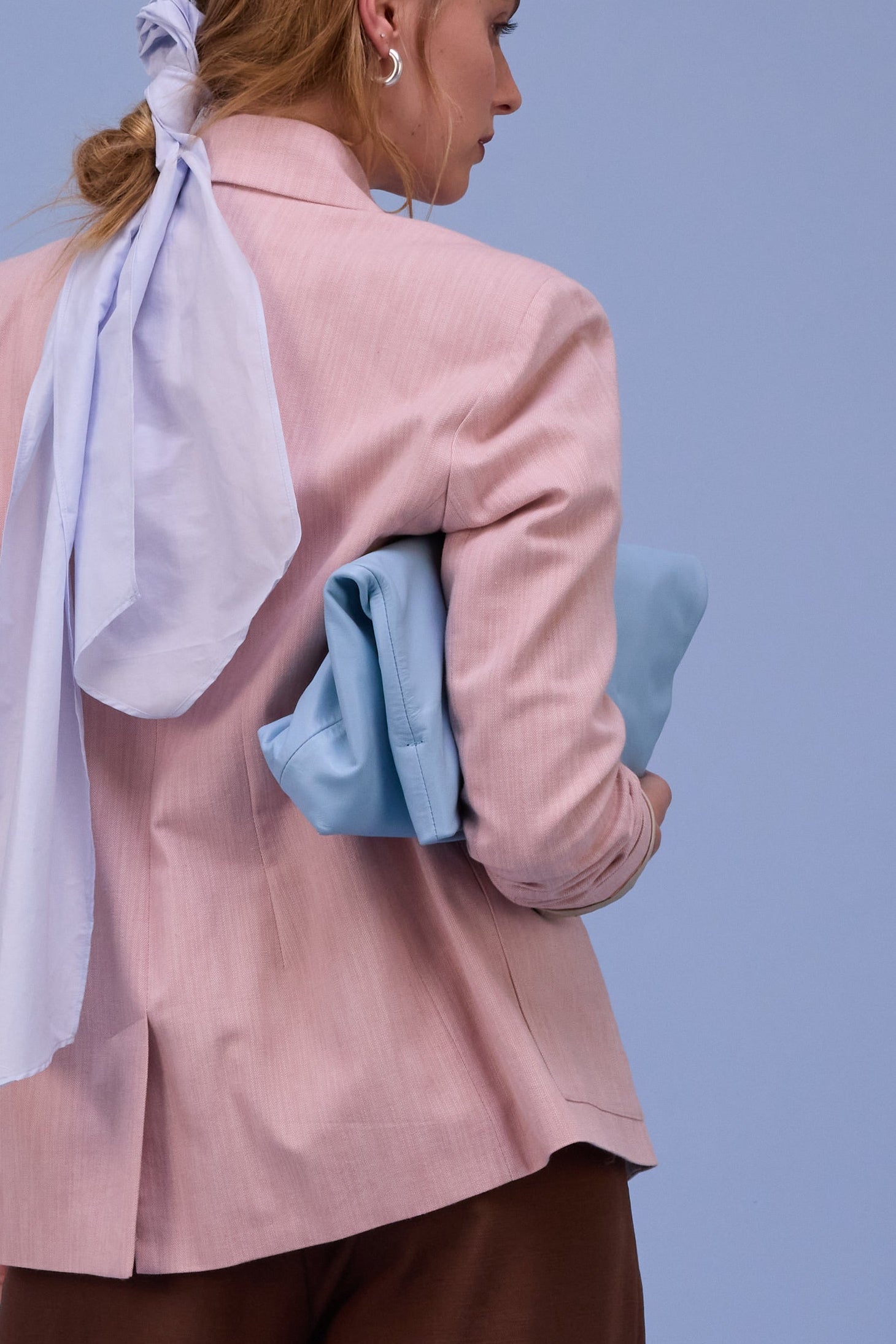 Clutch bag in sky blue