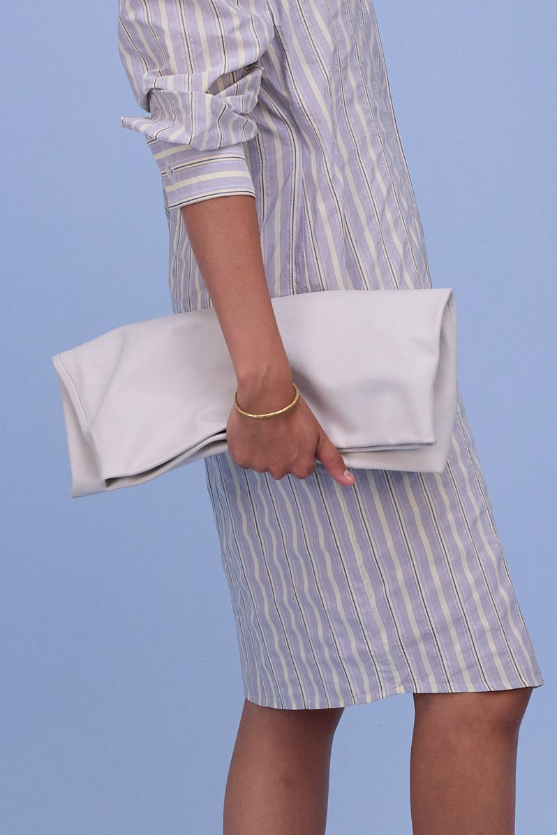 Clutch bag in off-white